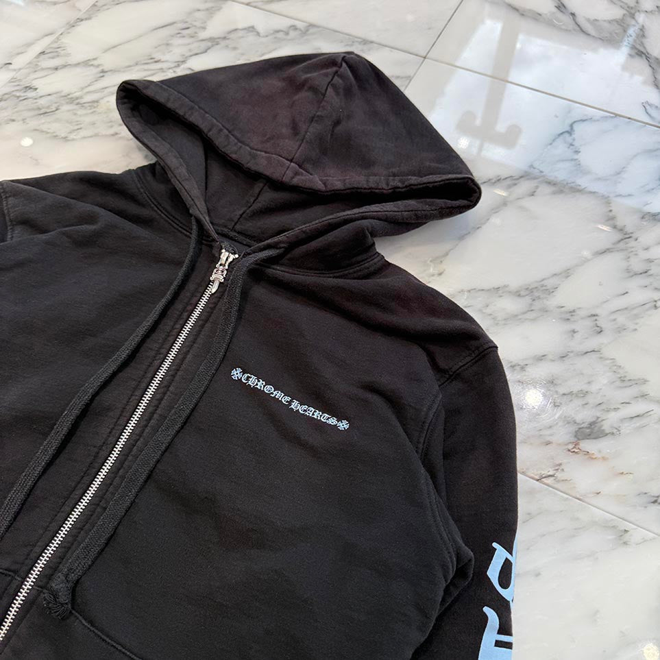 CHROME HEARTS Arm Logo Print Zip Up Hoodie Size M クロムハーツ アームロゴプリント ジップアップフーディ サイズM
