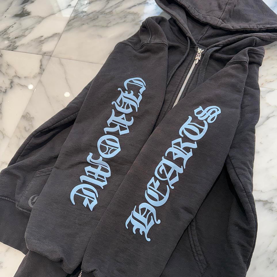 CHROME HEARTS Arm Logo Print Zip Up Hoodie Size M クロムハーツ アームロゴプリント ジップアップフーディ サイズM