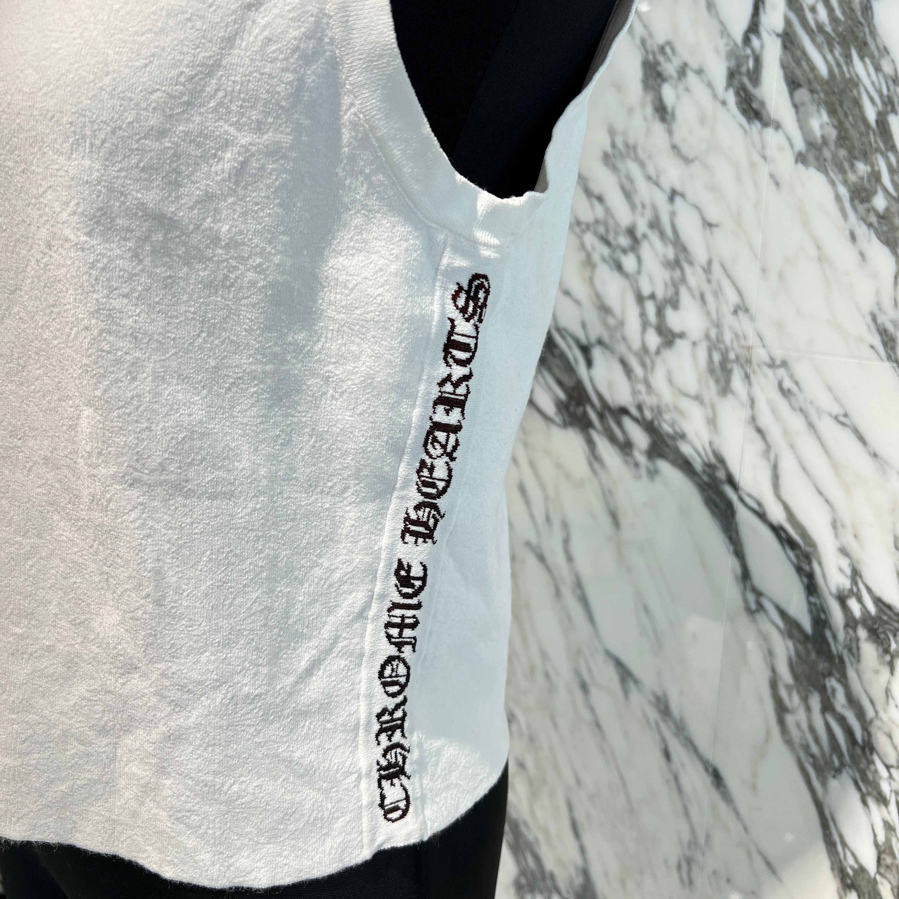 CHROME HEARTS Y NOT CH Plus Pattern Side Logo Sleeveless Tee Size L クロムハーツ ワイノット CHプラス総柄 サイドロゴ ノースリーブTシャツ サイズL