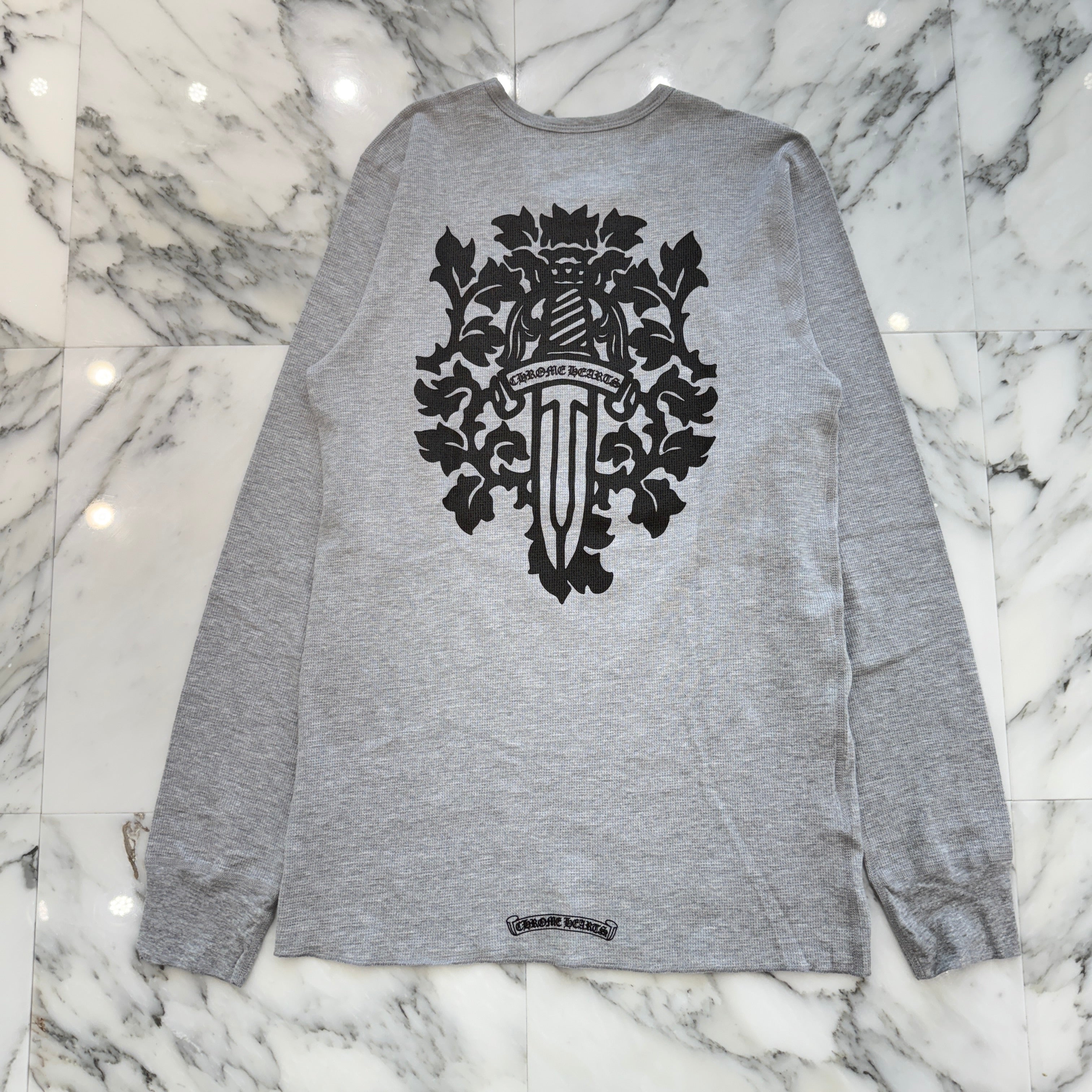 CHROME HEARTS 2025SS Vine Dagger Print Thermal Long Sleeve Tee Size L クロムハーツ ヴァインダガー プリント サーマル ロングスリーグ Tシャツ サイズL