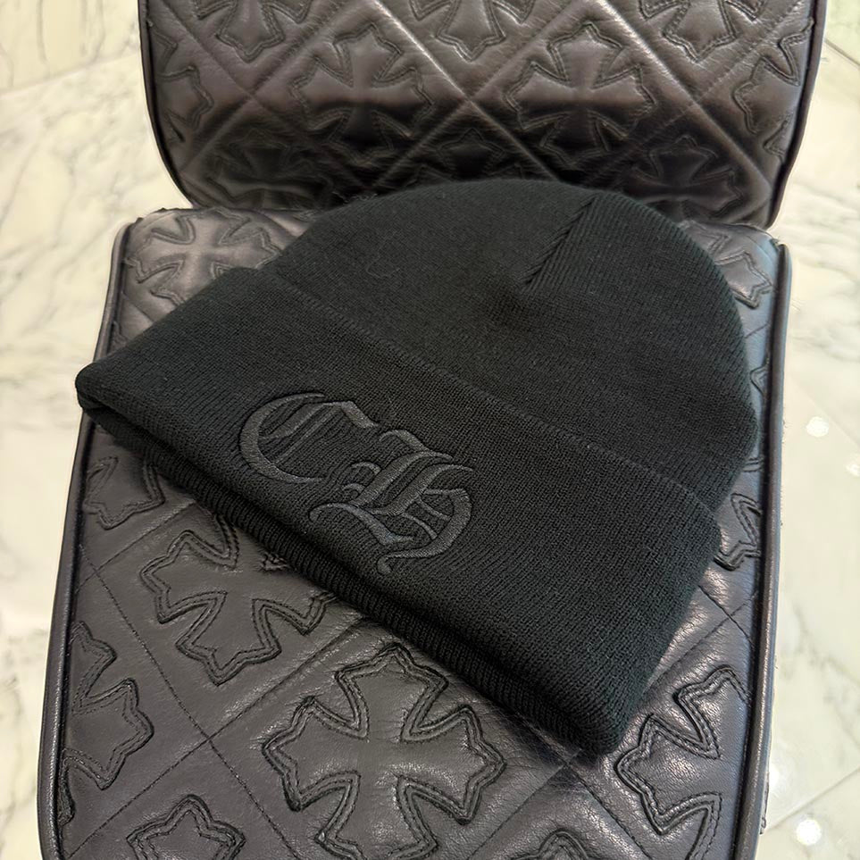 CHROME HEARTS CH Logo Embroidery Beanie Size ONE SIZE (22cm
