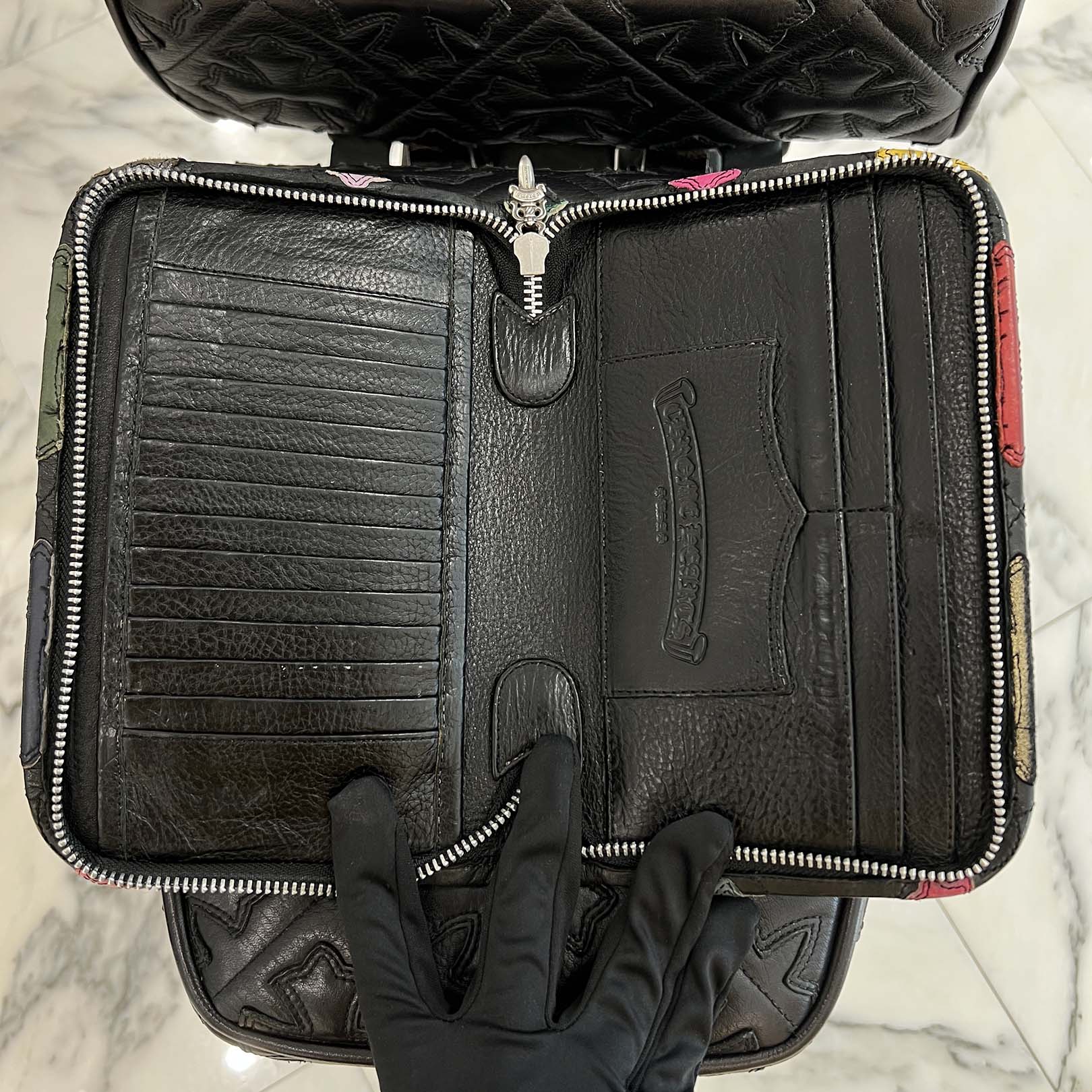 CHROME HEARTS Multi Color Cross Patch Round Zip Organizer クロムハーツ マルチカラー クロスパッチ ラウンドジップ オーガナイザー