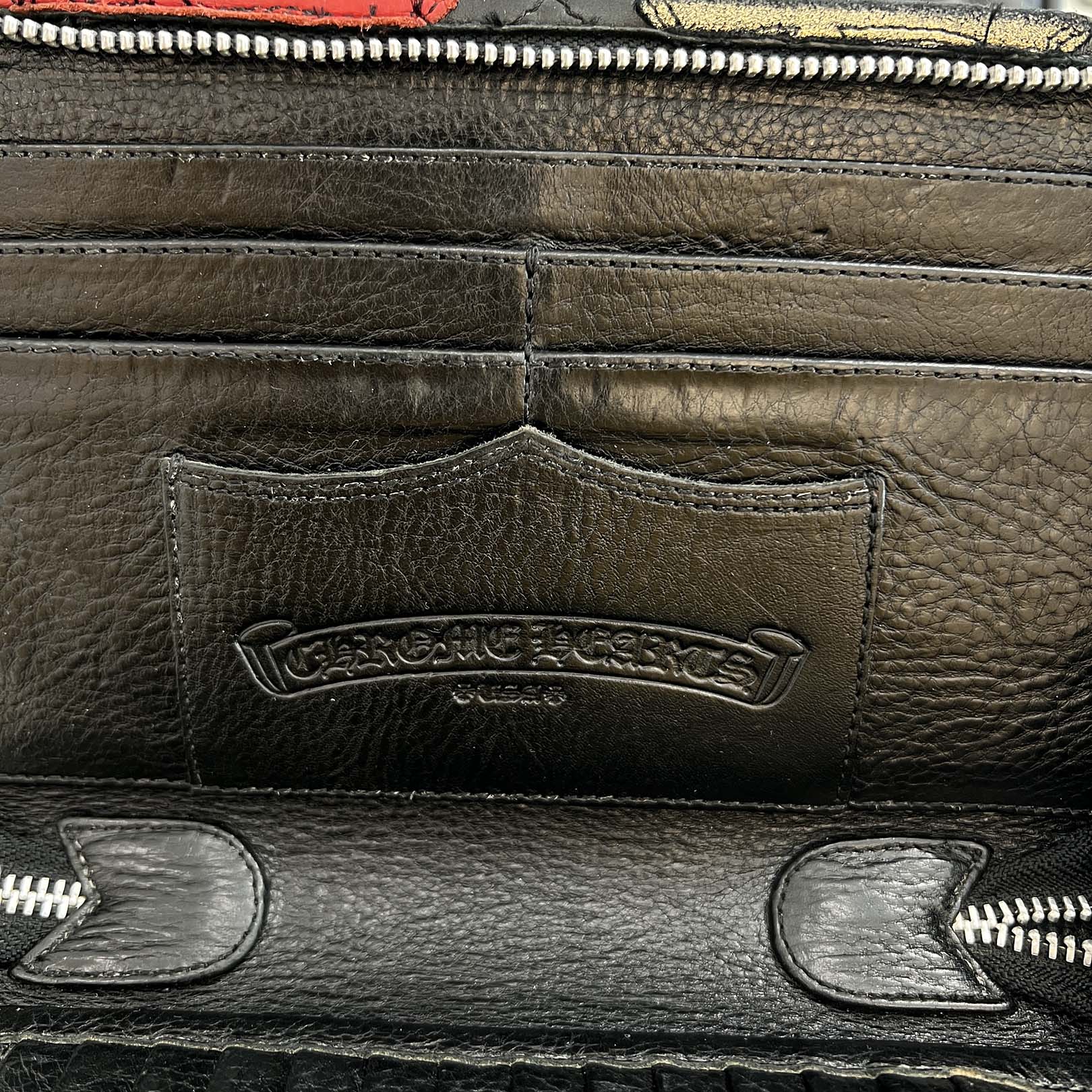 CHROME HEARTS Multi Color Cross Patch Round Zip Organizer クロムハーツ マルチカラー クロスパッチ ラウンドジップ オーガナイザー