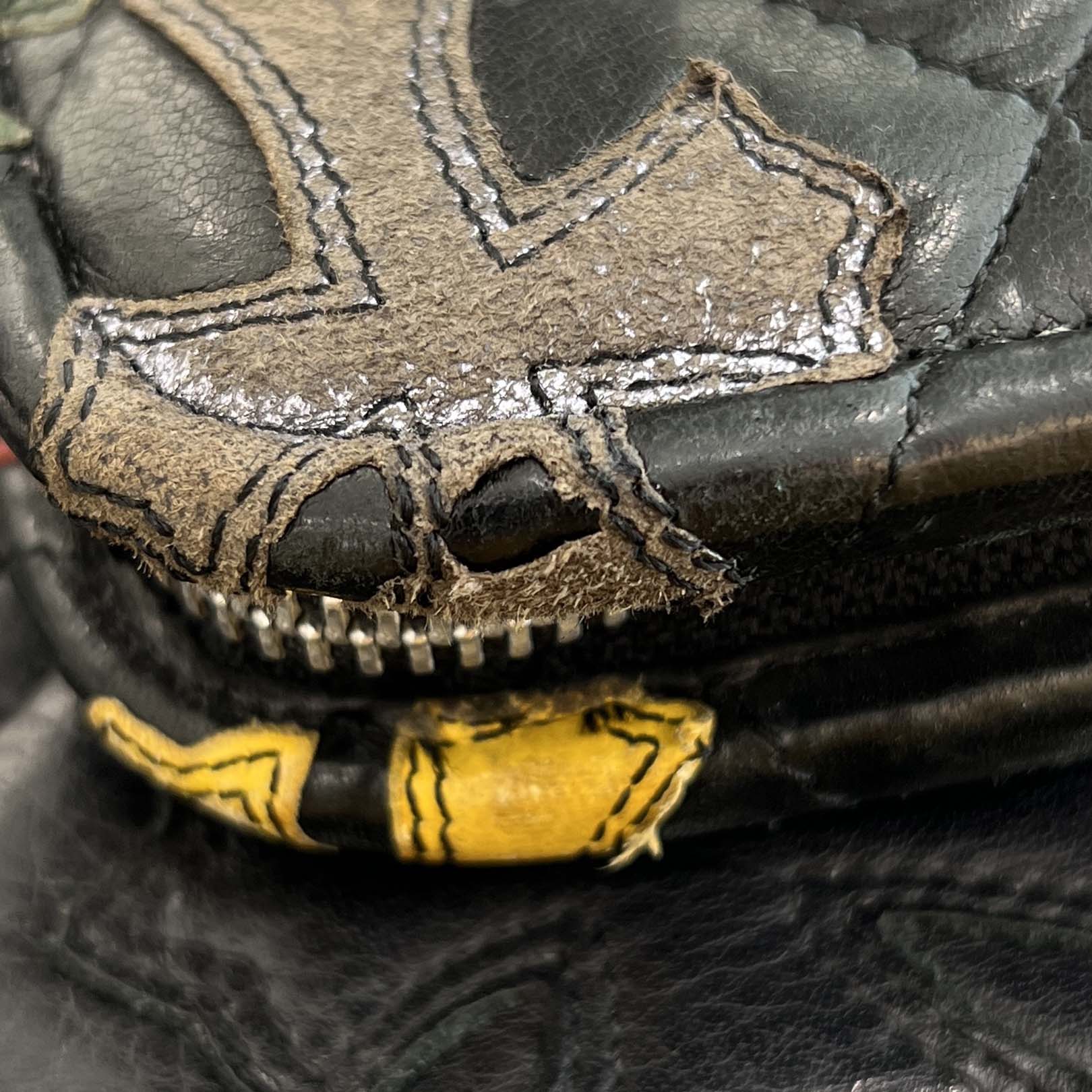 CHROME HEARTS Multi Color Cross Patch Round Zip Organizer クロムハーツ マルチカラー クロスパッチ ラウンドジップ オーガナイザー
