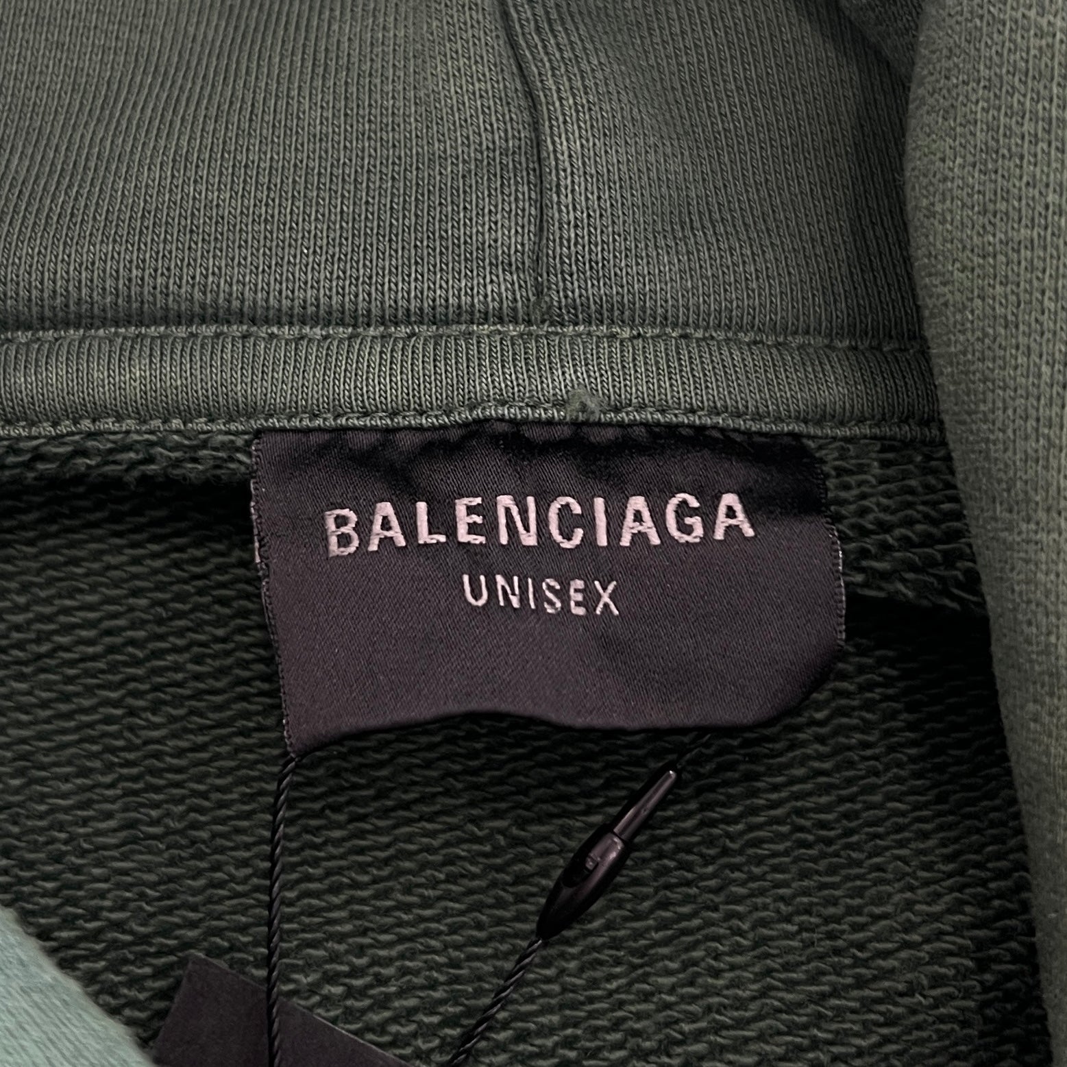 BALENCIAGA 2023SS Tape Logo Ripped Pocket Pullover Hoodie 744441 TQVQ9 Size XS バレンシアガ テープロゴ リップドポケット プルオーバーフーディー サイズXS