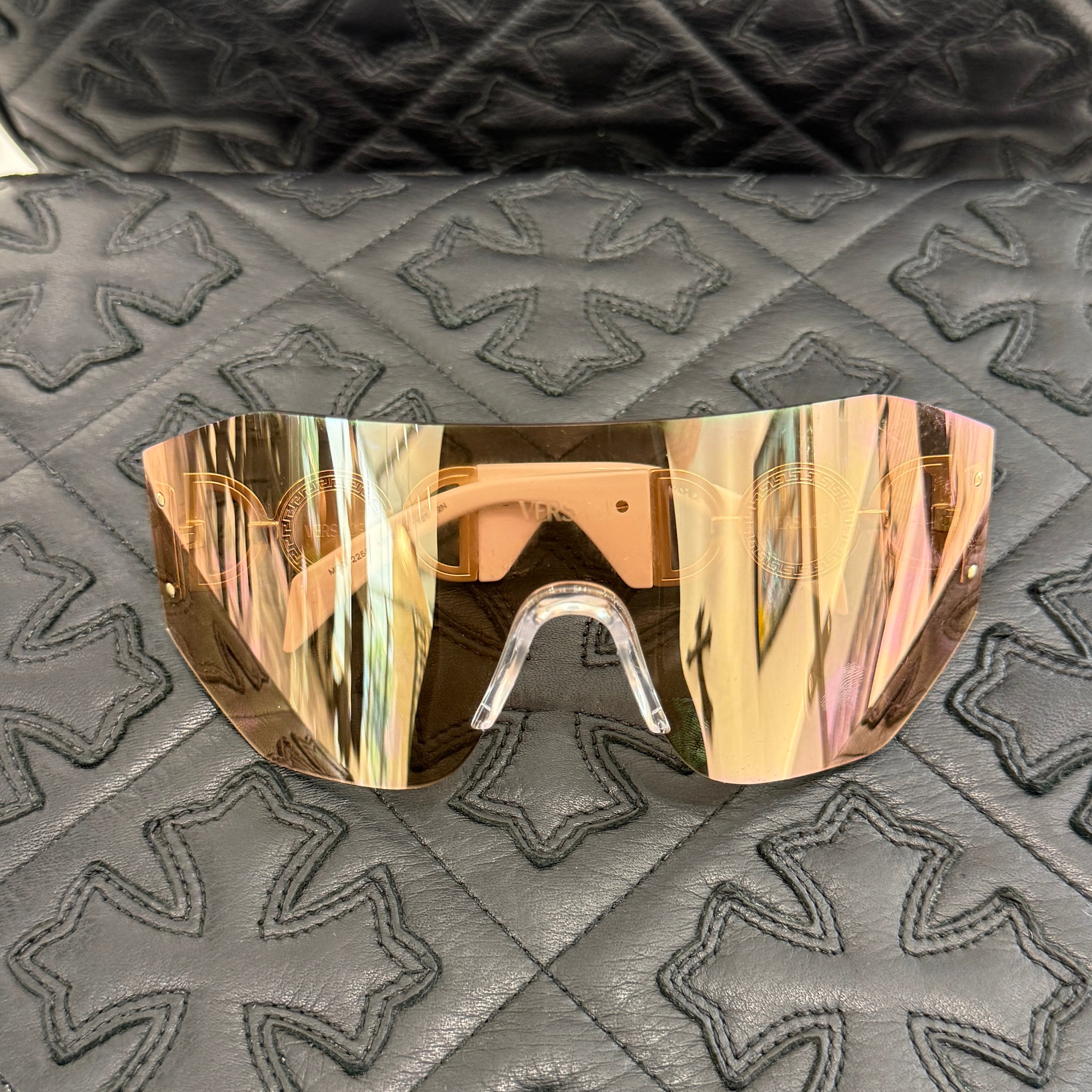 VERSACE Mirrored Sunglasses MOD.2258 Size 45/14/125 ヴェルサーチ ミラー サングラス サイズ45/14/125