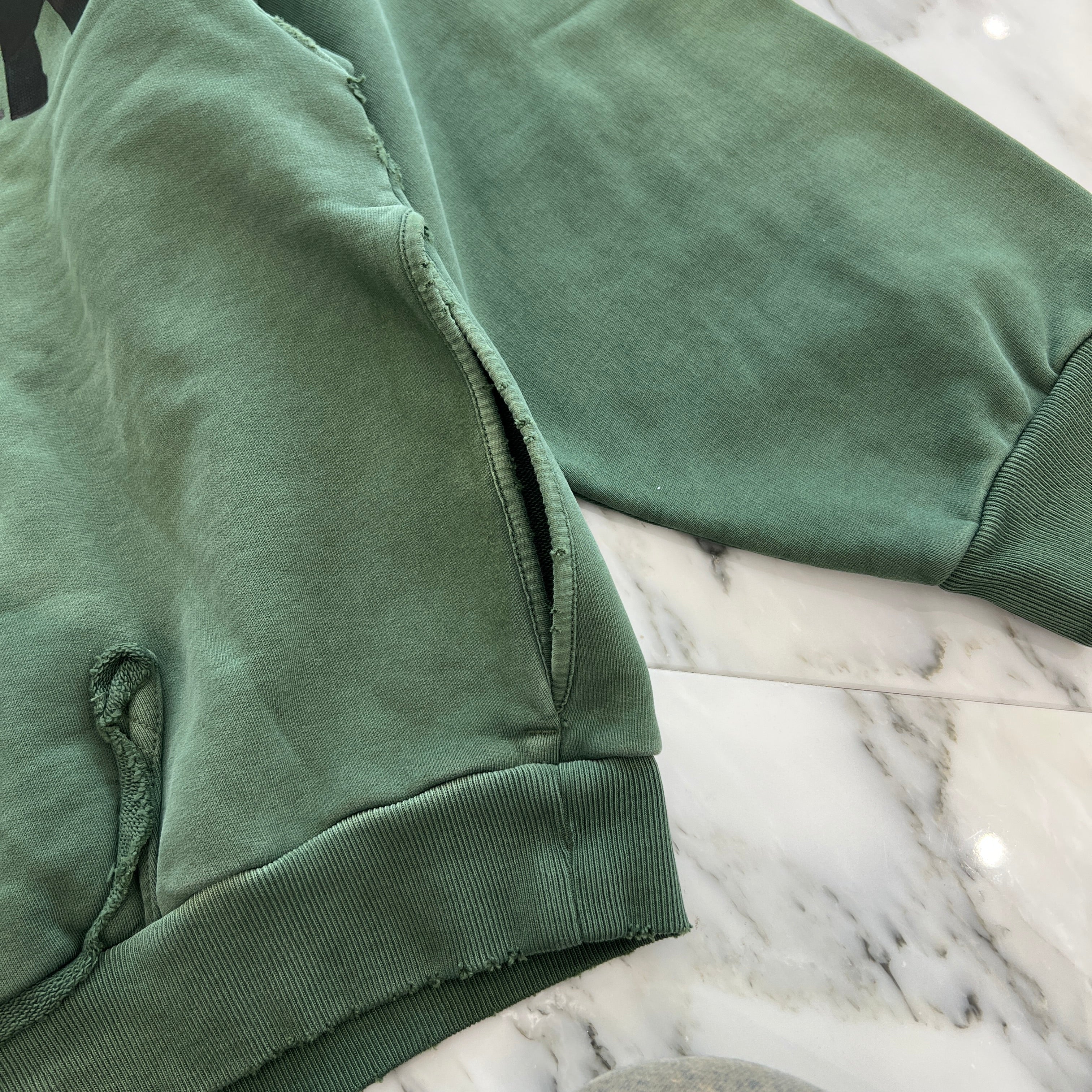 BALENCIAGA 2023SS Tape Logo Ripped Pocket Pullover Hoodie 744441 TQVQ9 Size XS バレンシアガ テープロゴ リップドポケット プルオーバーフーディー サイズXS