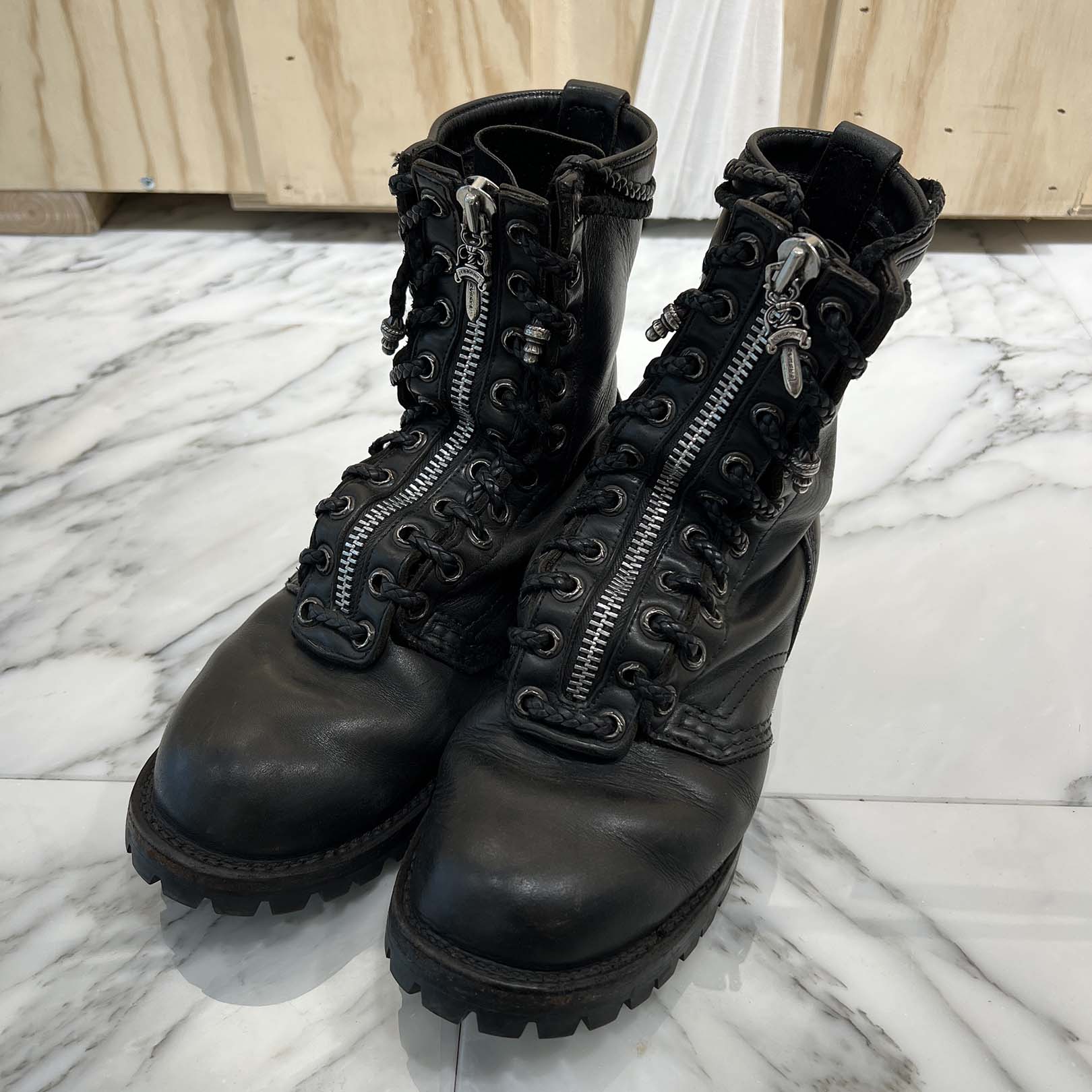 CHROME HEARTS × WESCO Fireman Custom Leather Boots Size US10（約28cm）クロムハーツ × ウエスコ ファイヤーマンカスタムレザーブーツ サイズUS10（約28cm）