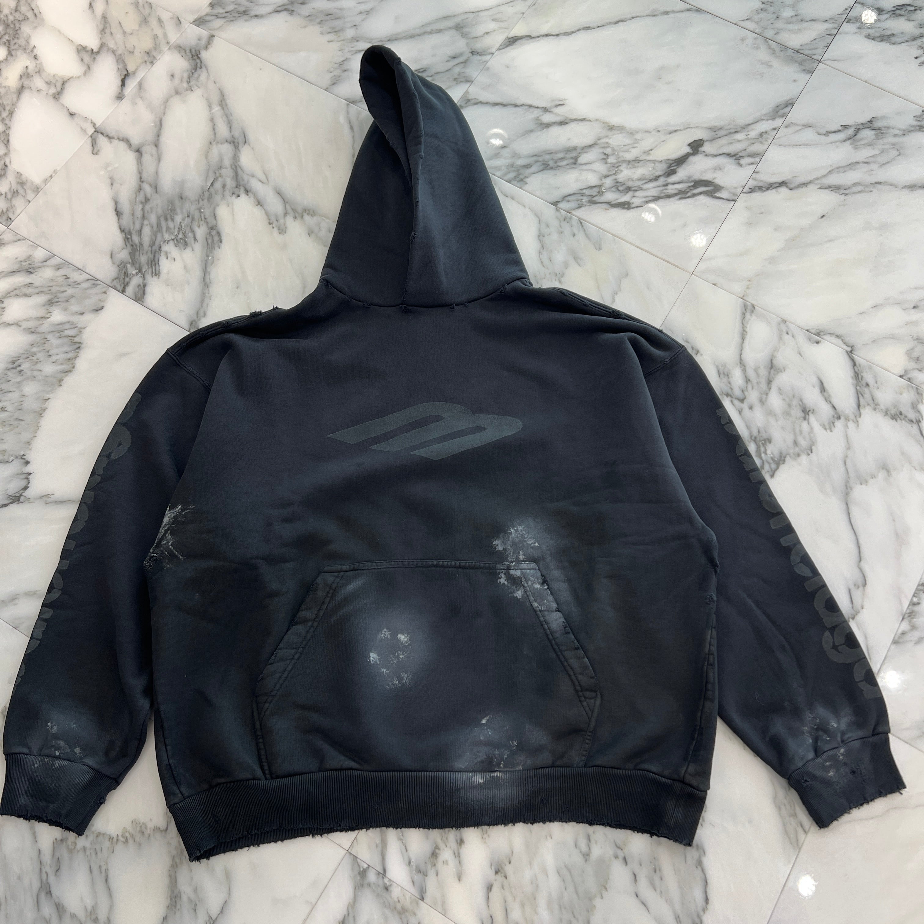 BALENCIAGA 2024AW 3B Stencil Medium Fit Pullover Hoodie 767877 TQVT7 Size M バレンシアガ 3B ステンシル ミディアムフィット プルオーバーフーディ サイズM