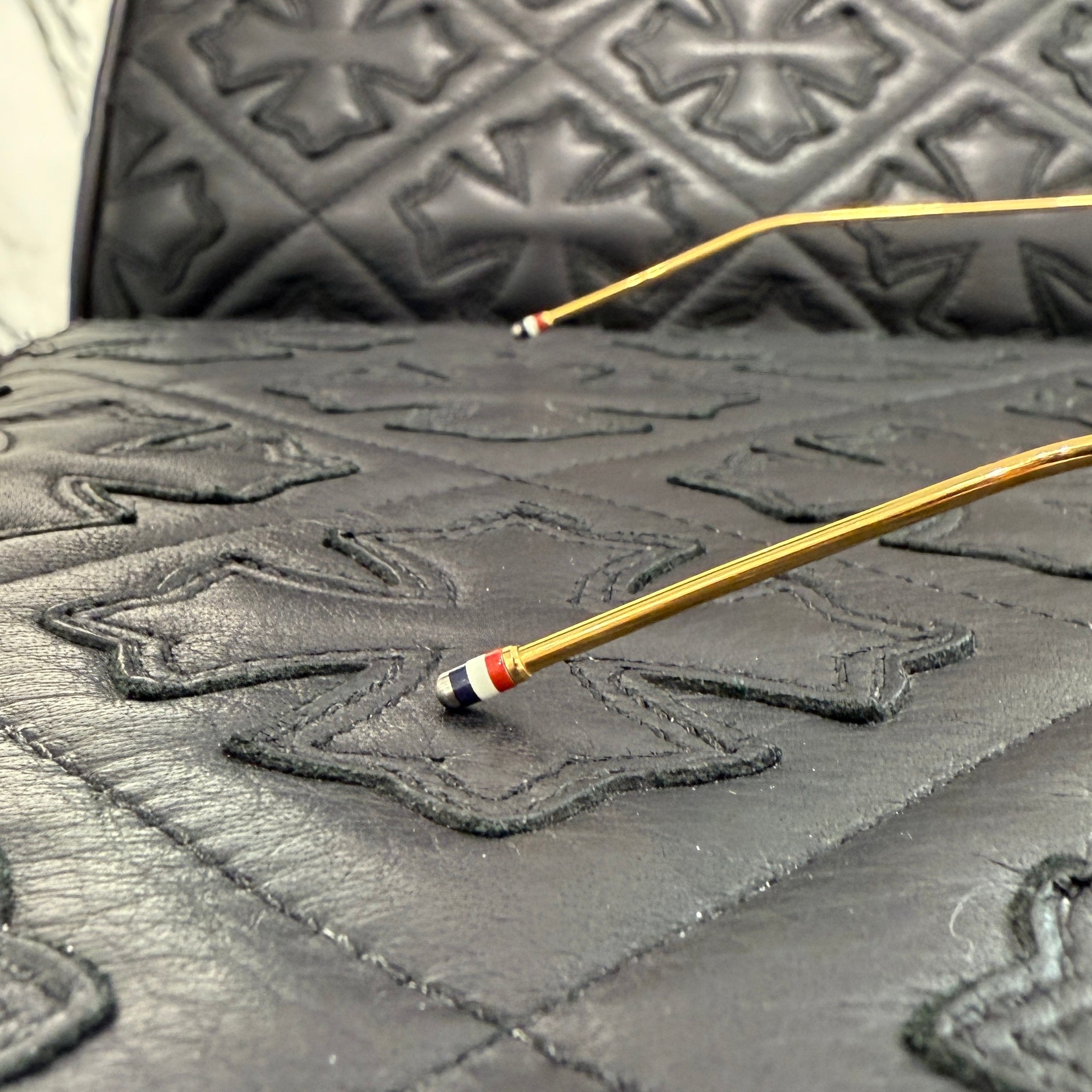 THOM BROWNE Wellington Sunglasses TB-011-G-GRY-GLD-49 Size 49口21-150 トムブラウン ウェリントンサングラス サイズ49口21-150