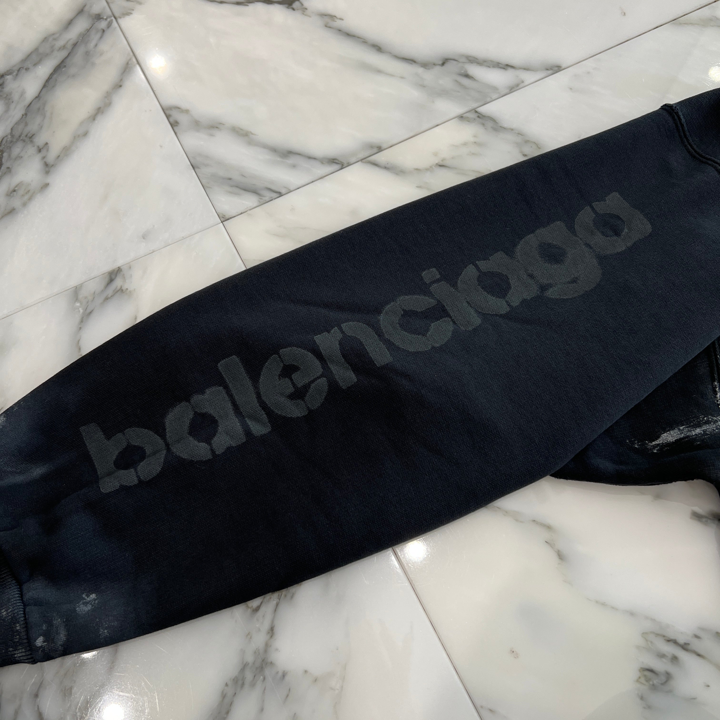 BALENCIAGA 2024AW 3B Stencil Medium Fit Pullover Hoodie 767877 TQVT7 Size M バレンシアガ 3B ステンシル ミディアムフィット プルオーバーフーディ サイズM