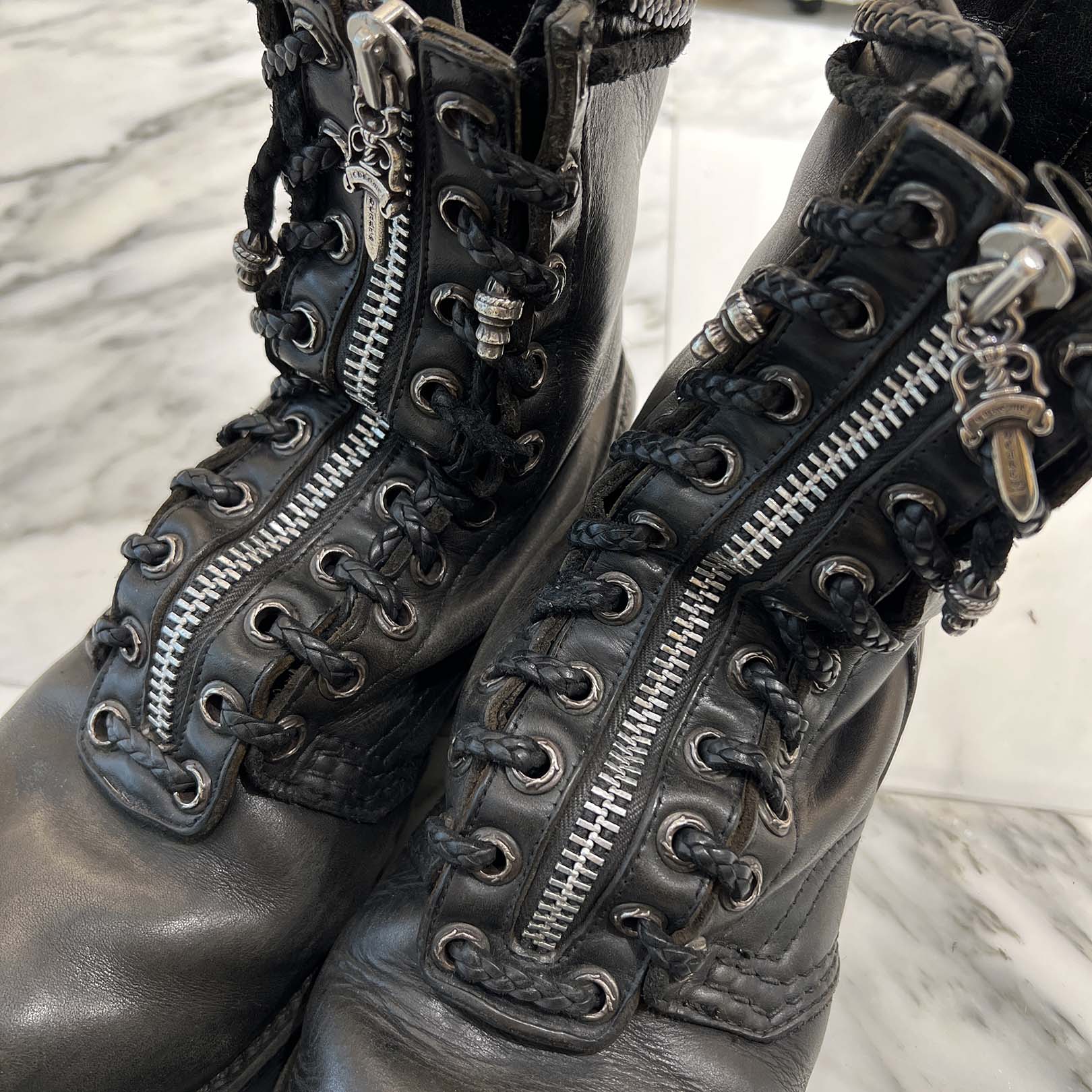 CHROME HEARTS × WESCO Fireman Custom Leather Boots Size US10（約28cm）クロムハーツ × ウエスコ ファイヤーマンカスタムレザーブーツ サイズUS10（約28cm）