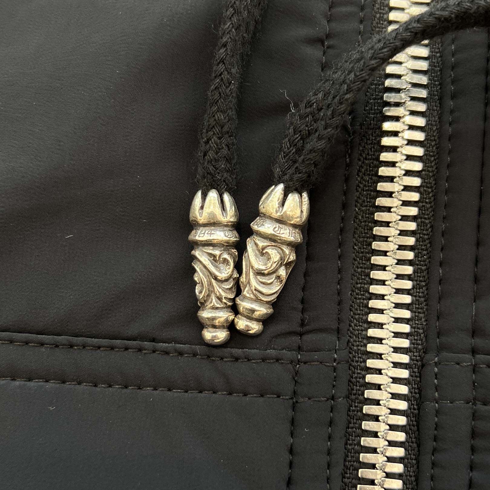 CHROME HEARTS Y NOT Nylon Dual Zip Hooded Jacket Size M クロムハーツ ワイノット ナイロン デュアルジップ フーデットジャケット サイズM