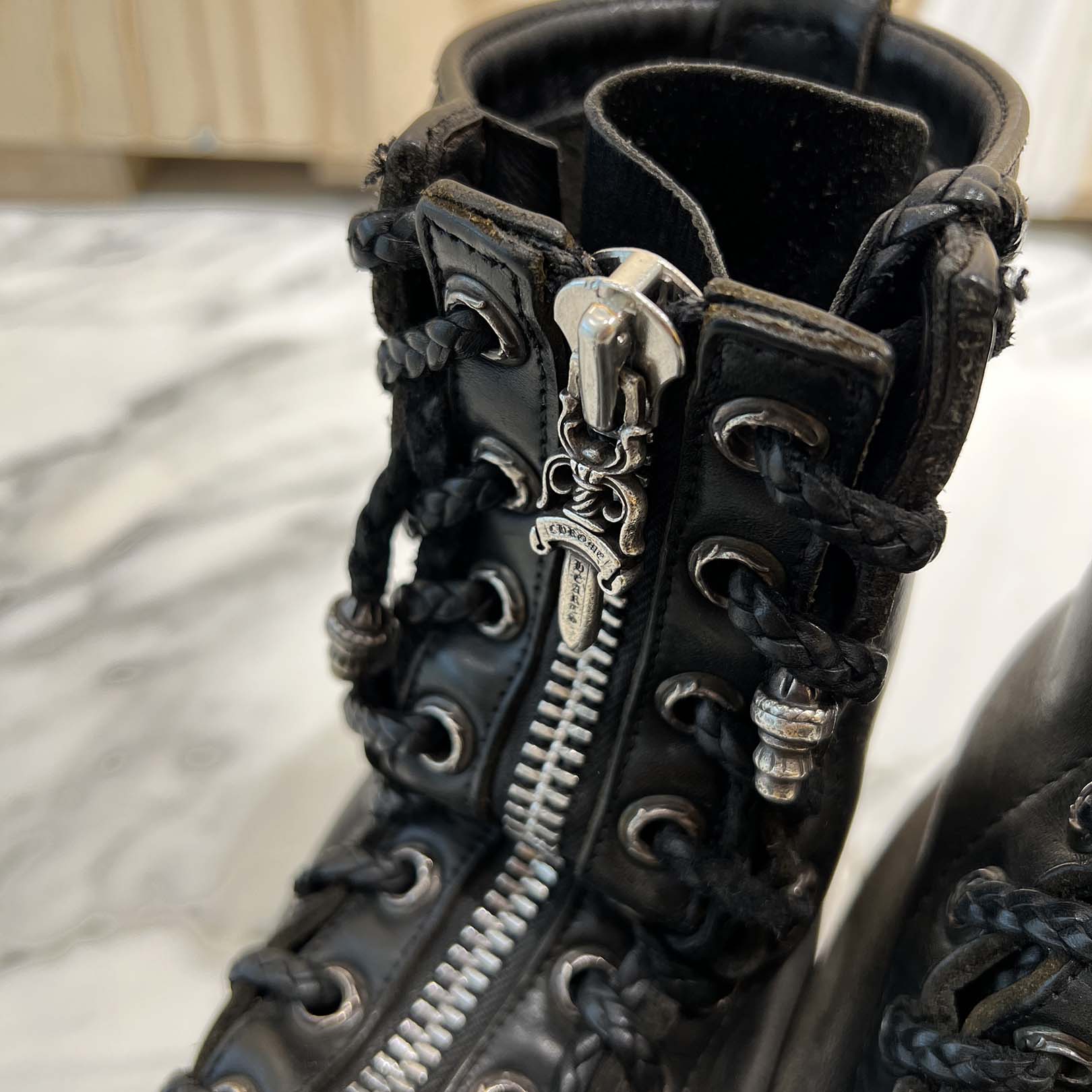 CHROME HEARTS × WESCO Fireman Custom Leather Boots Size US10（約28cm）クロムハーツ × ウエスコ ファイヤーマンカスタムレザーブーツ サイズUS10（約28cm）