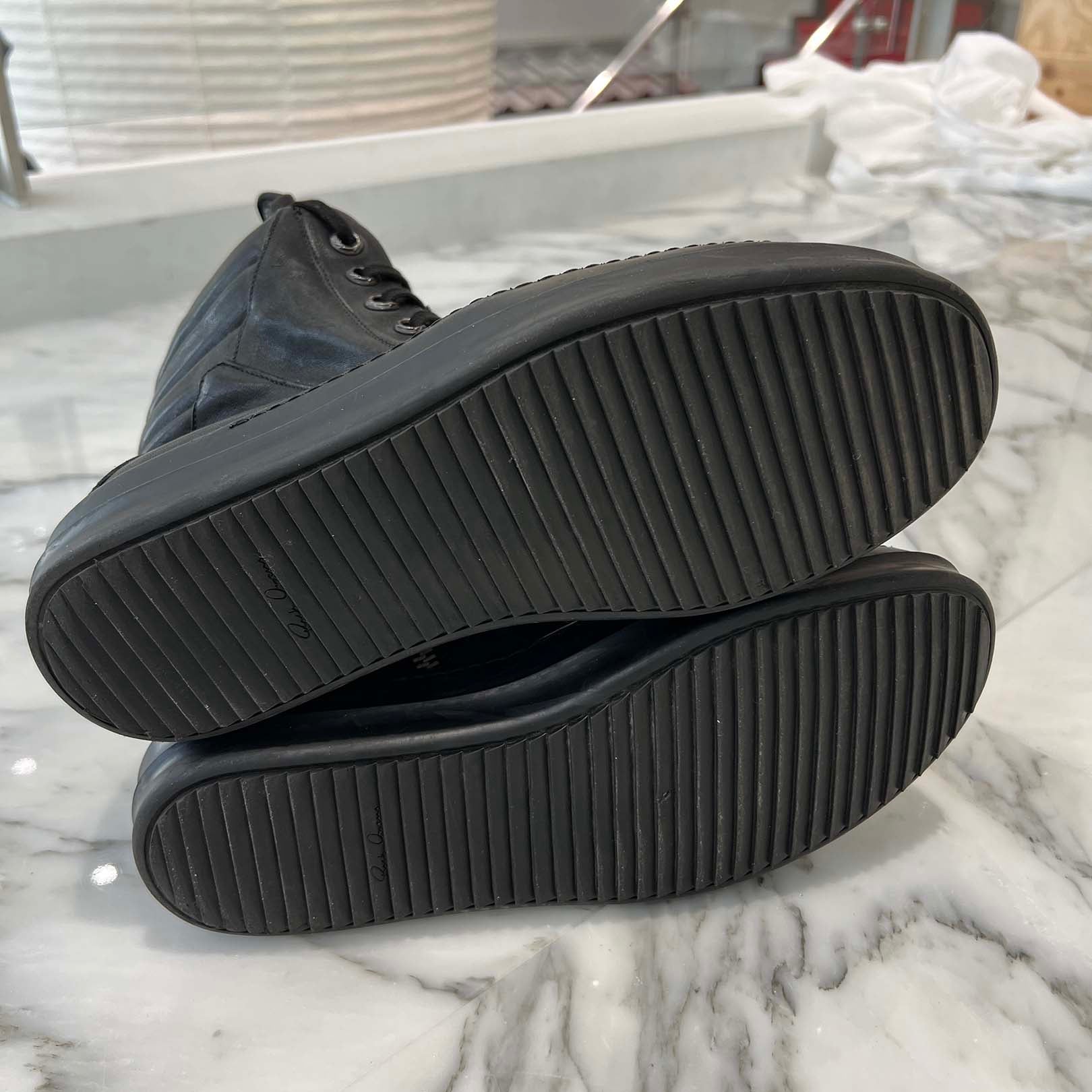 CHROME HEARTS × Rick Owens Geobasket Leather Sneakers Size 43 (27.5cm) クロムハーツ×リックオーエンス ジオバスケット レザースニーカー サイズ43 (27.5cm)