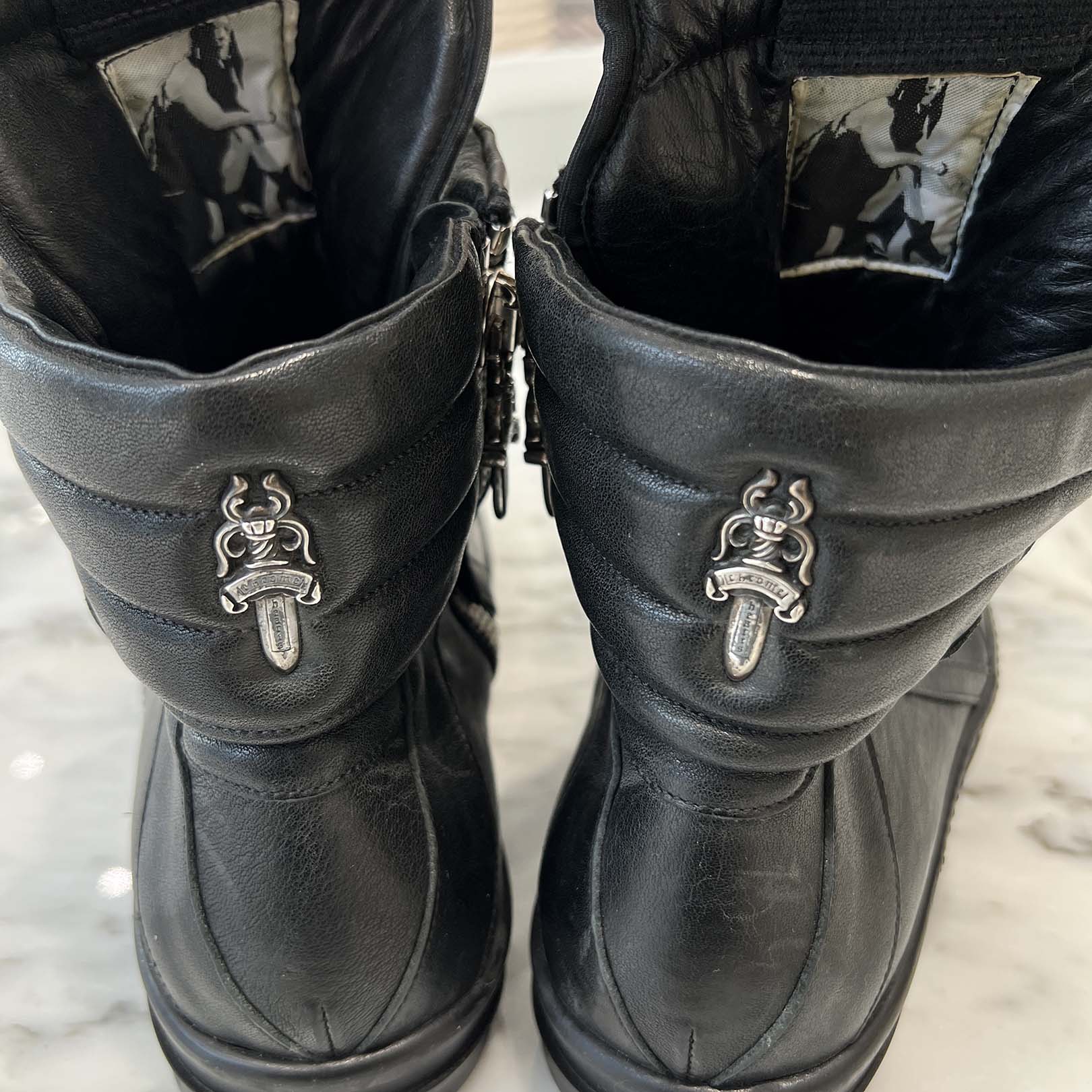 CHROME HEARTS × Rick Owens Geobasket Leather Sneakers Size 43 (27.5cm) クロムハーツ×リックオーエンス ジオバスケット レザースニーカー サイズ43 (27.5cm)