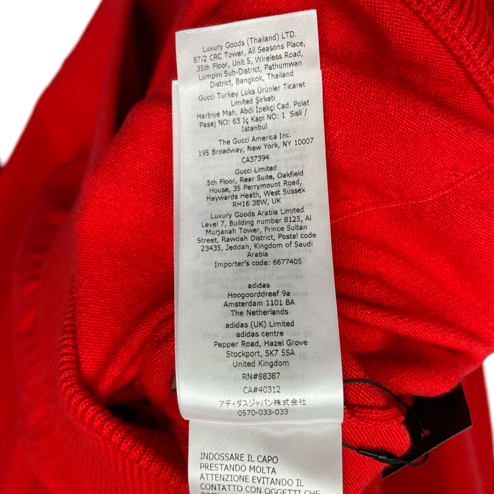 GUCCI×adidas 2022AW Trefoil Pullover Knit Hoodie 700446 XKCH8 Size L