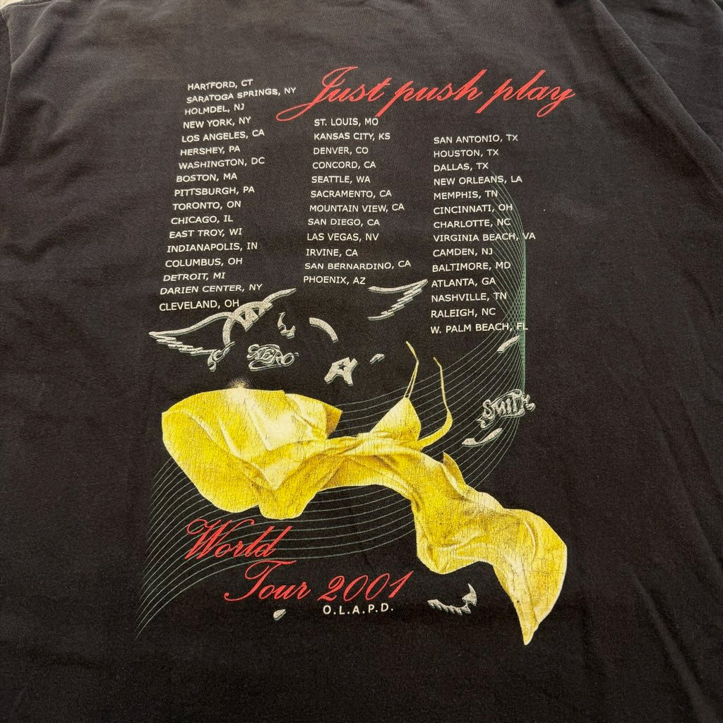 Vintage 00's Aerosmith × Hajime Sorayama "Just Press Play Tour 2001" giant S/S Tee Size XL ヴィンテージ 00's エアロスミス × 空山 基 "ジャスト・プレス・プレイ・ツアー 2001" ジャイアント社製 Tシャツ サイズXL