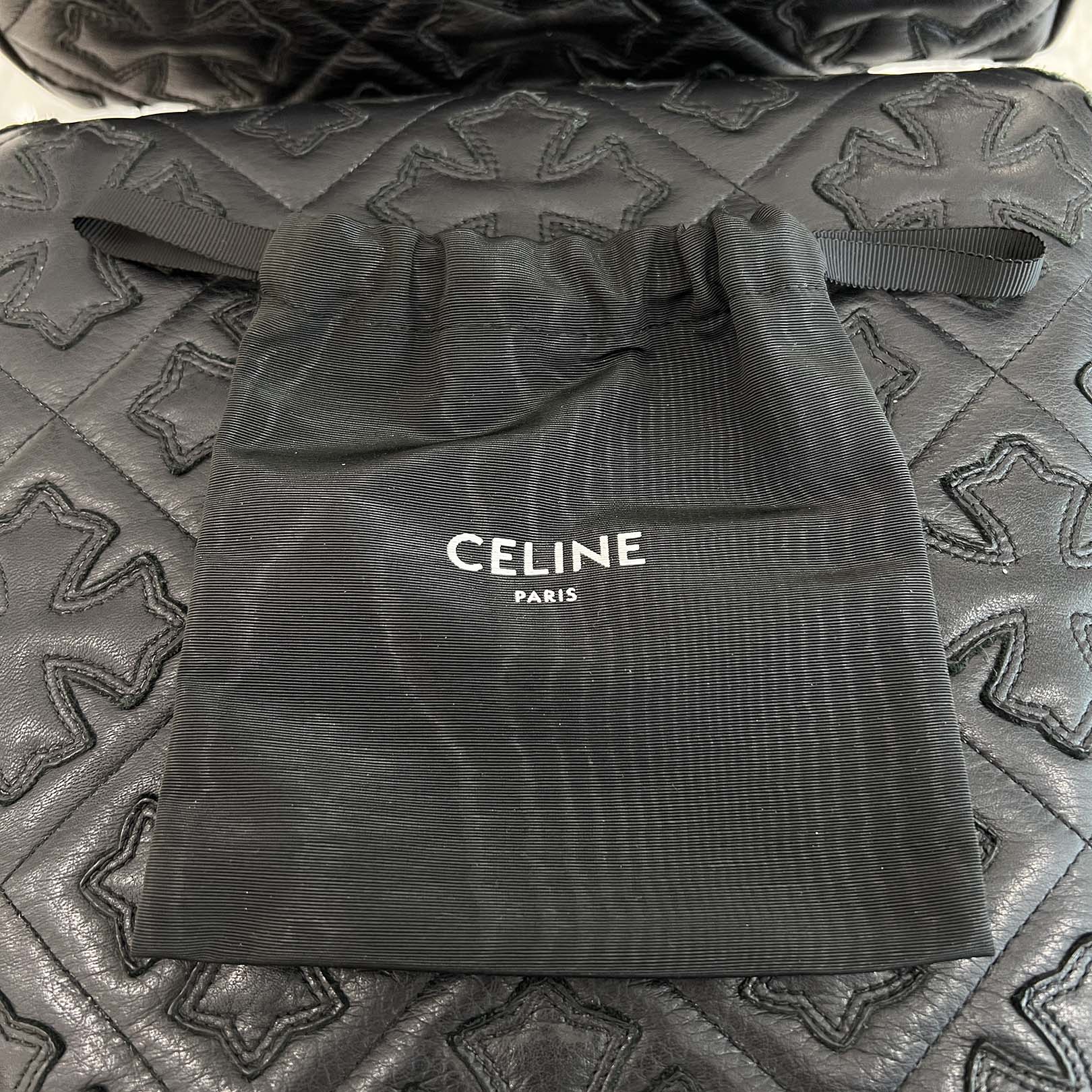 CELINE 2025SS Rhinestone Stripes Denim Coin Case 10C662GEU.07FX セリーヌ ラインストーンストライプ デニムコインケース