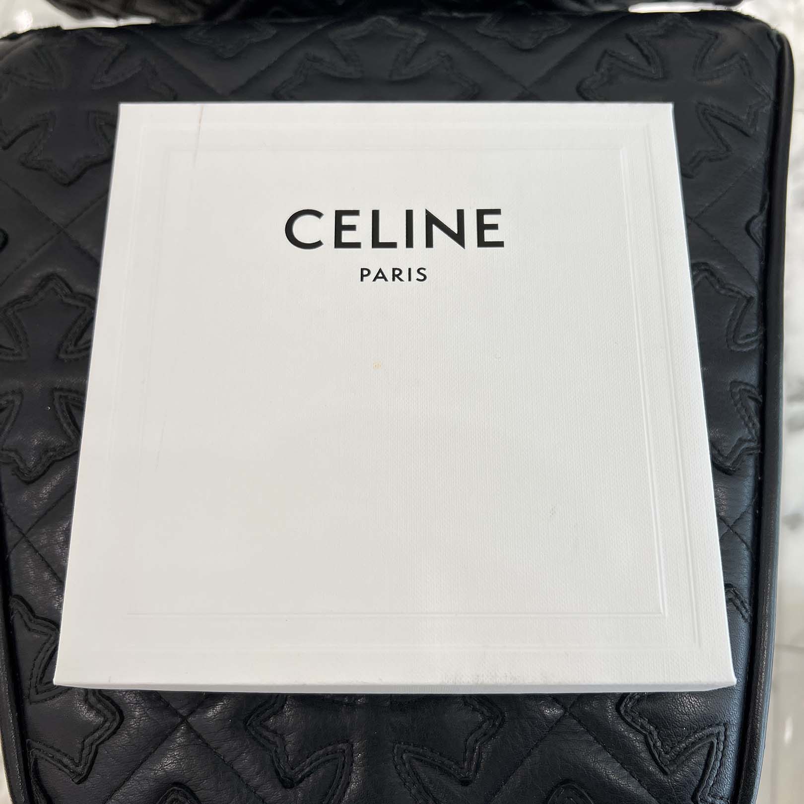 CELINE 2025SS Rhinestone Stripes Denim Coin Case 10C662GEU.07FX セリーヌ ラインストーンストライプ デニムコインケース