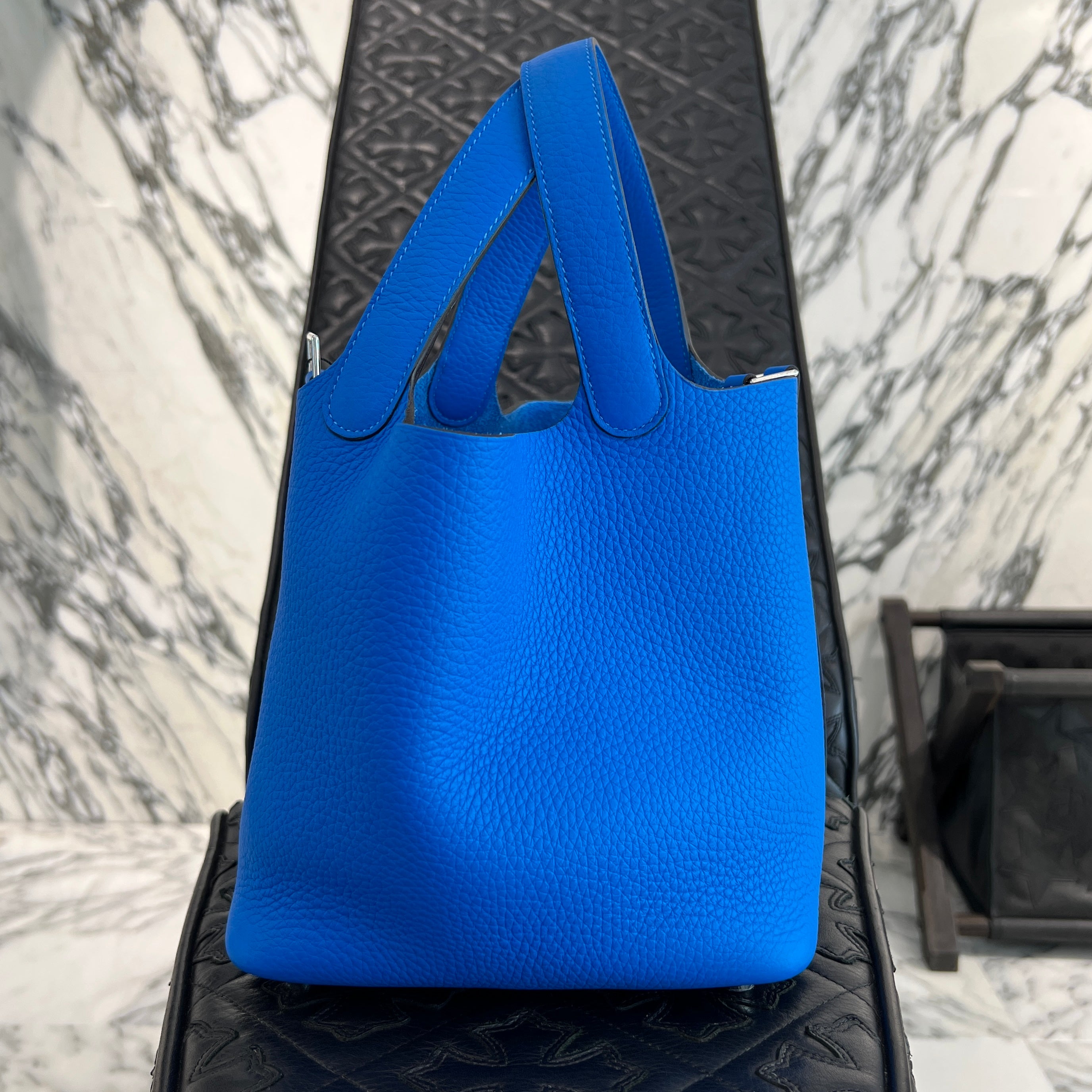 HERMES ピコタンロック PM ブルーイドラ エルメス ピコタンロック PM ブルーイドラ トリヨンクレマンス