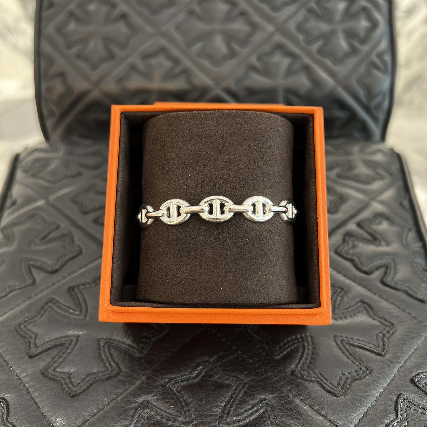 HERMES Chaine d’Ancre Enchainee MM Bangle Size SH エルメス シェーヌダンクル アンシェネ MM バングル サイズSH