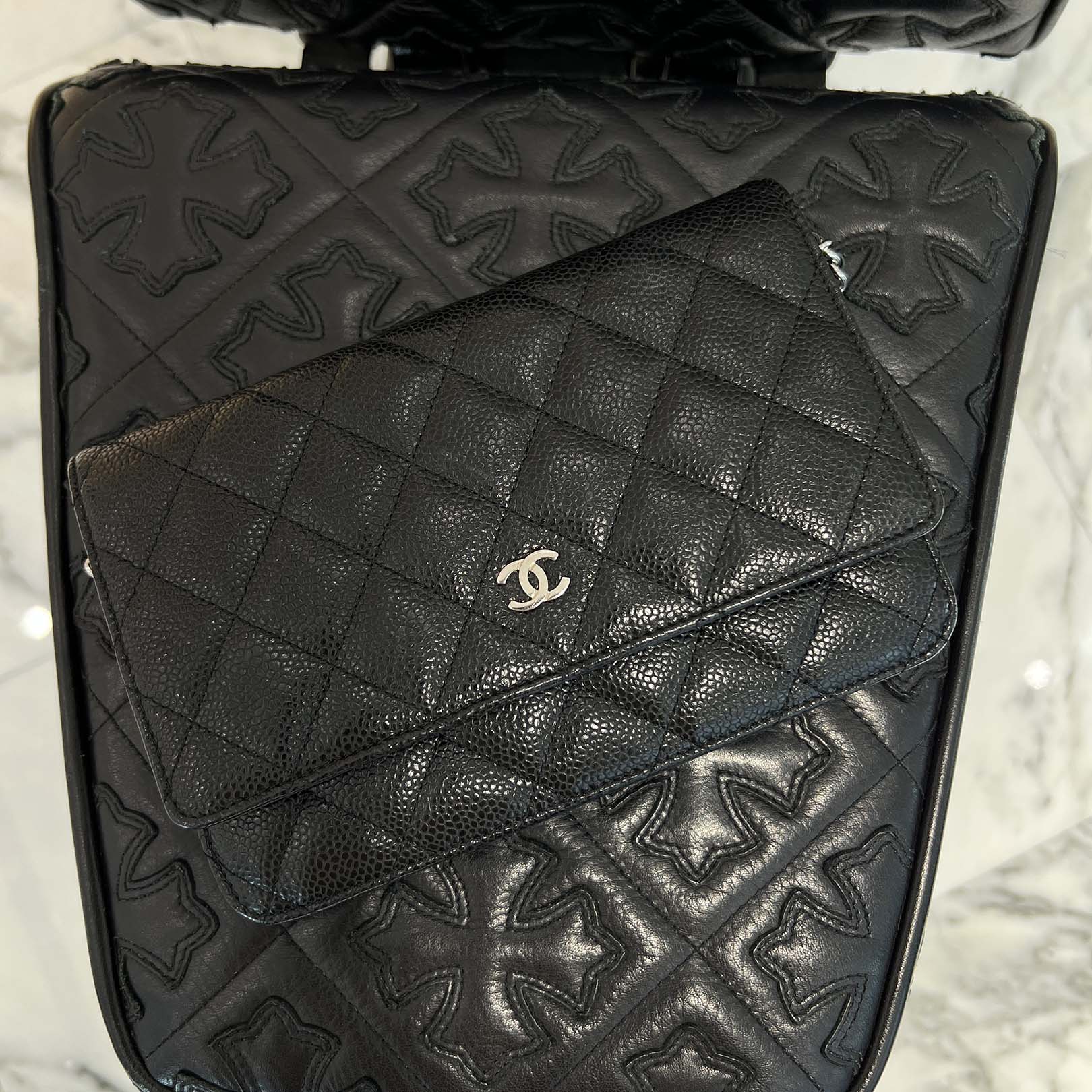 CHANEL Matelasse Caviar Leather Chain Wallet シャネル マトラッセ キャビアスキン チェーンウォレット