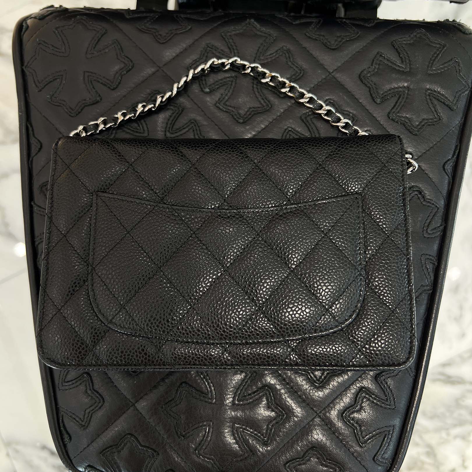 CHANEL Matelasse Caviar Leather Chain Wallet シャネル マトラッセ キャビアスキン チェーンウォレット