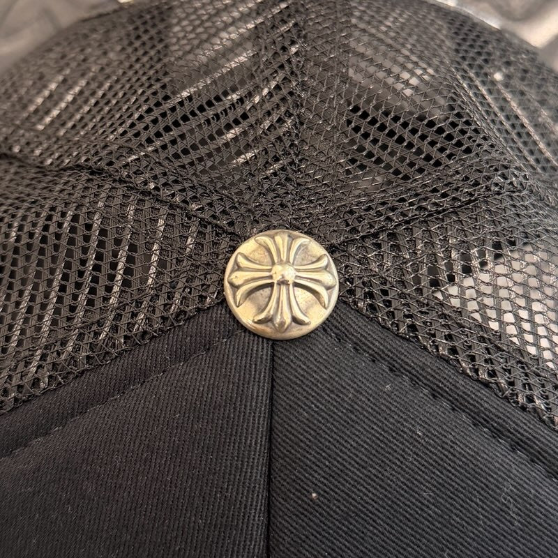 CHROME HEARTS Triple Cross Leather Patch Trucker Cap ONE SIZE (51-61) クロムハーツ トリプルクロス レザーパッチ トラッカーキャップ サイズONE SIZE (51-61)