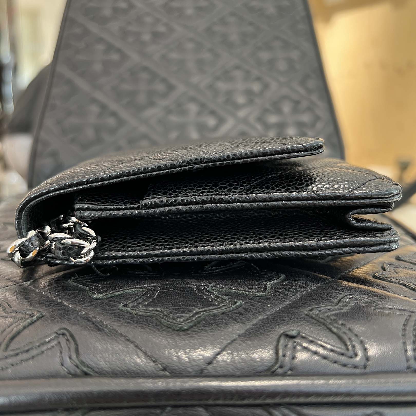 CHANEL Matelasse Caviar Leather Chain Wallet シャネル マトラッセ キャビアスキン チェーンウォレット