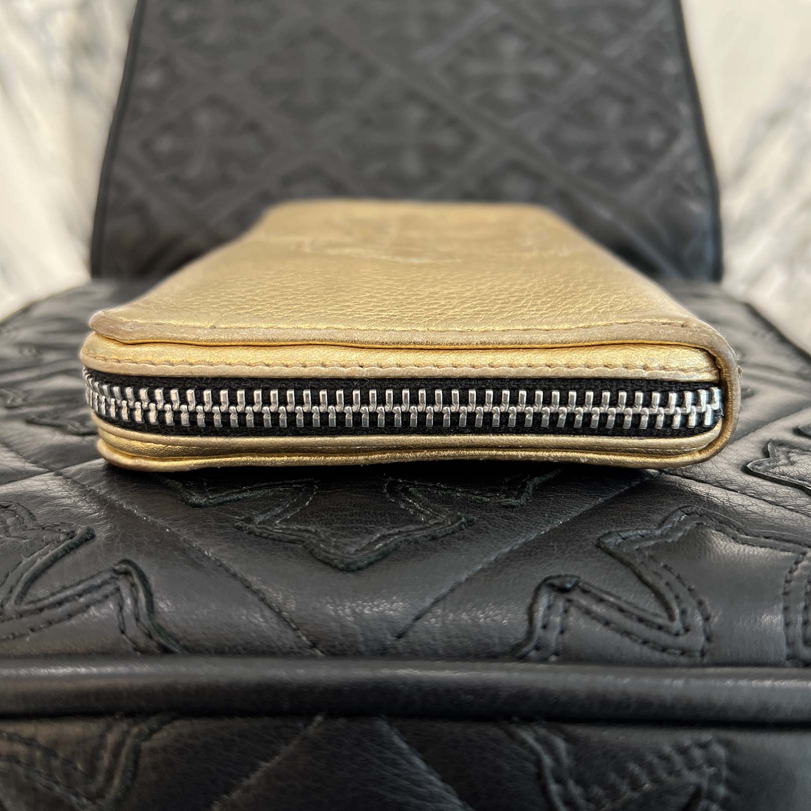 CHROME HEARTS 3 Cemetery Cross Leather Patch REC F ZIP Leather Wallet クロムハーツ 3セメタリークロス レザーパッチ レック F ジップ レザーウォレット