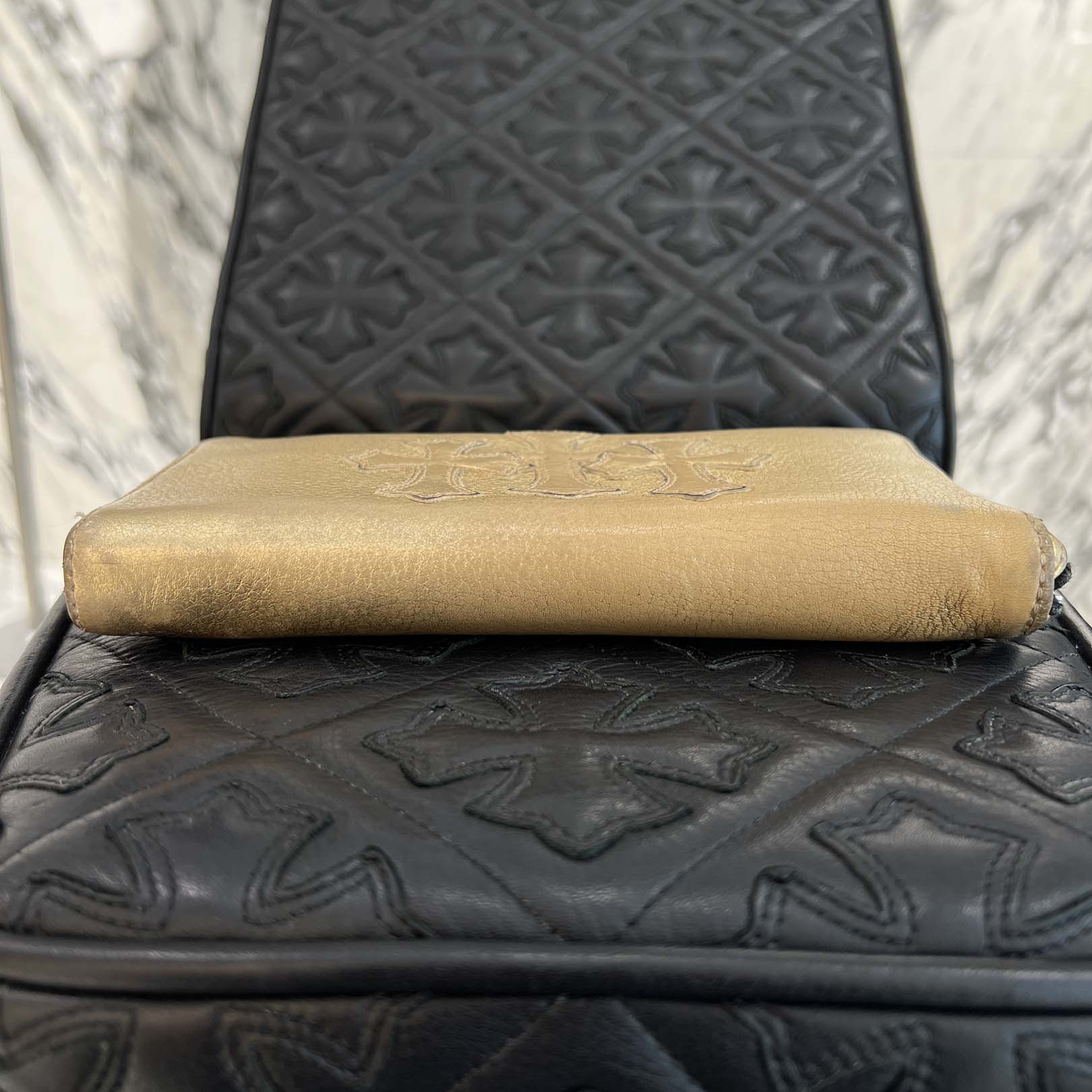 CHROME HEARTS 3 Cemetery Cross Leather Patch REC F ZIP Leather Wallet クロムハーツ 3セメタリークロス レザーパッチ レック F ジップ レザーウォレット