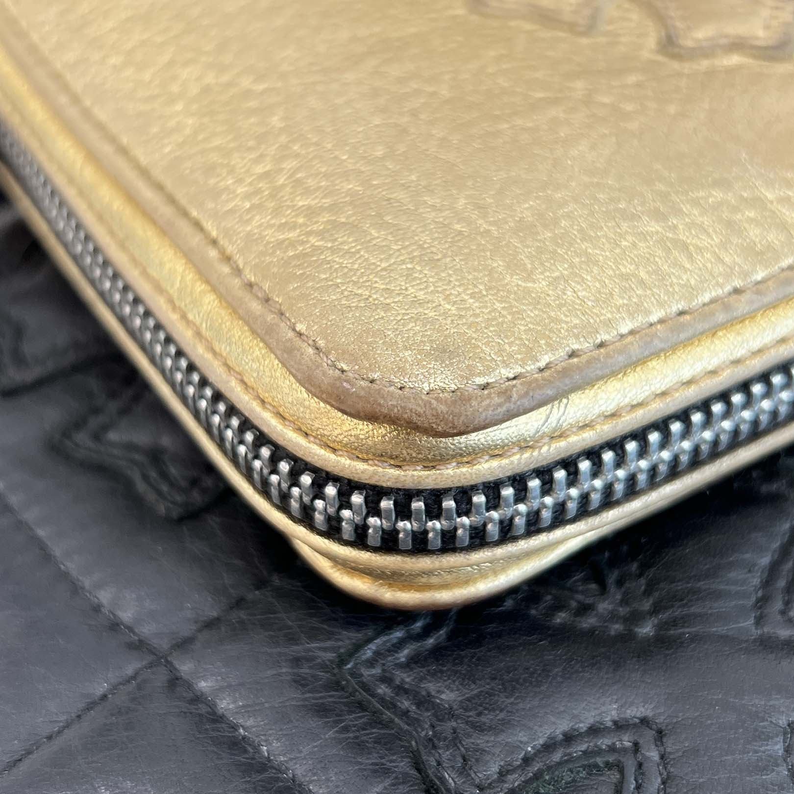 CHROME HEARTS 3 Cemetery Cross Leather Patch REC F ZIP Leather Wallet クロムハーツ 3セメタリークロス レザーパッチ レック F ジップ レザーウォレット