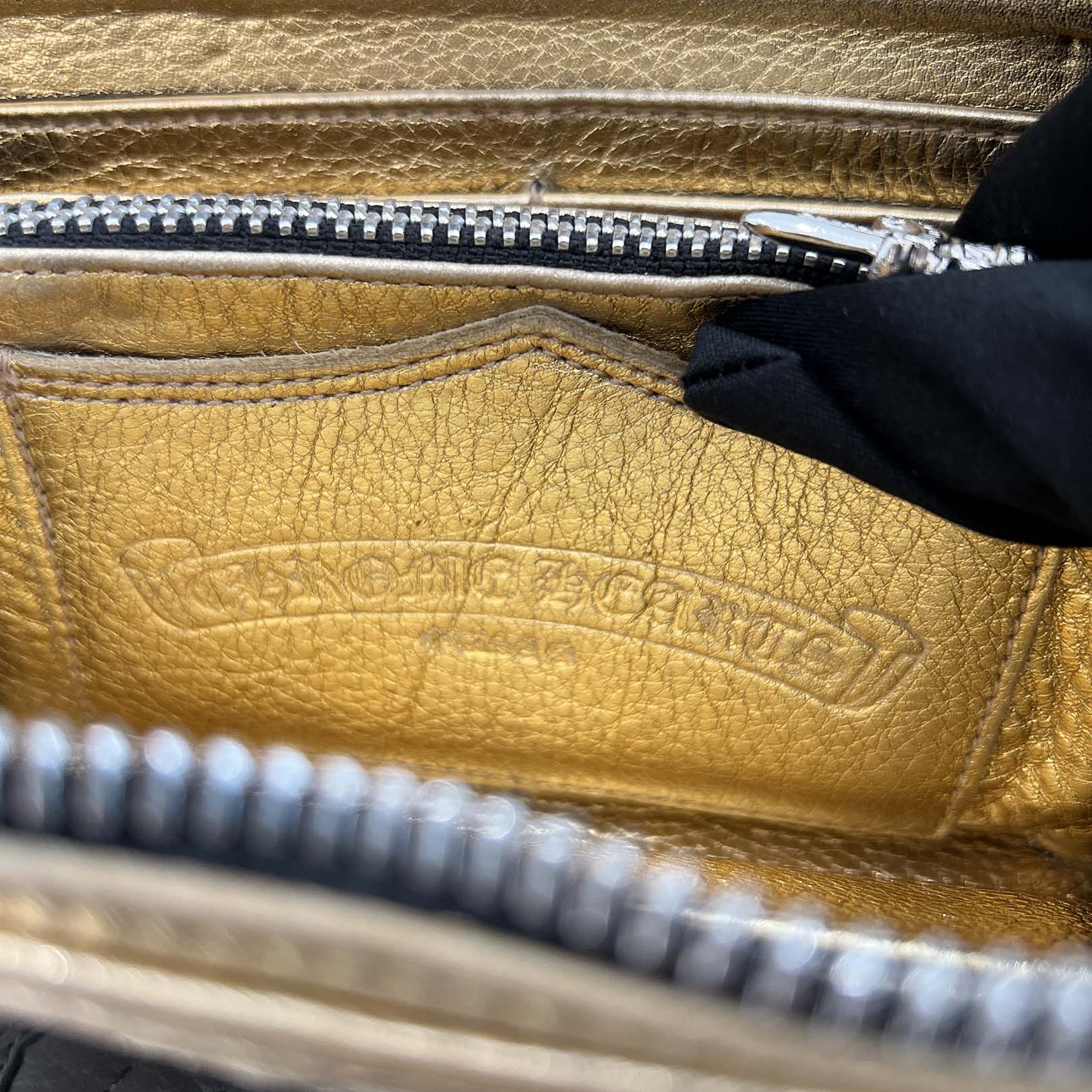 CHROME HEARTS 3 Cemetery Cross Leather Patch REC F ZIP Leather Wallet クロムハーツ 3セメタリークロス レザーパッチ レック F ジップ レザーウォレット