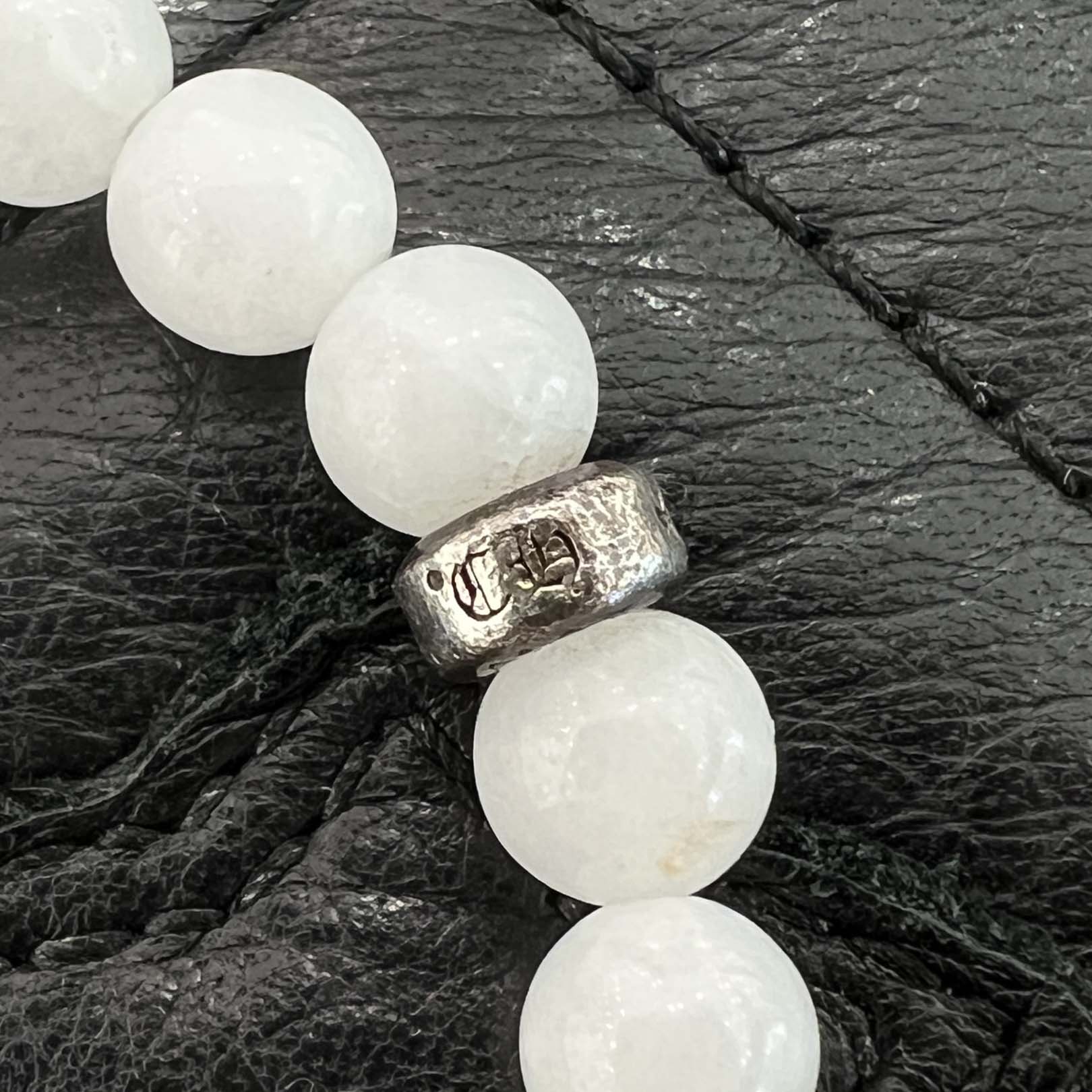 CHROME HEARTS CH Cross Ball White Beads Bracelet  クロムハーツ CHクロス ボール ホワイト ビーズブレスレット