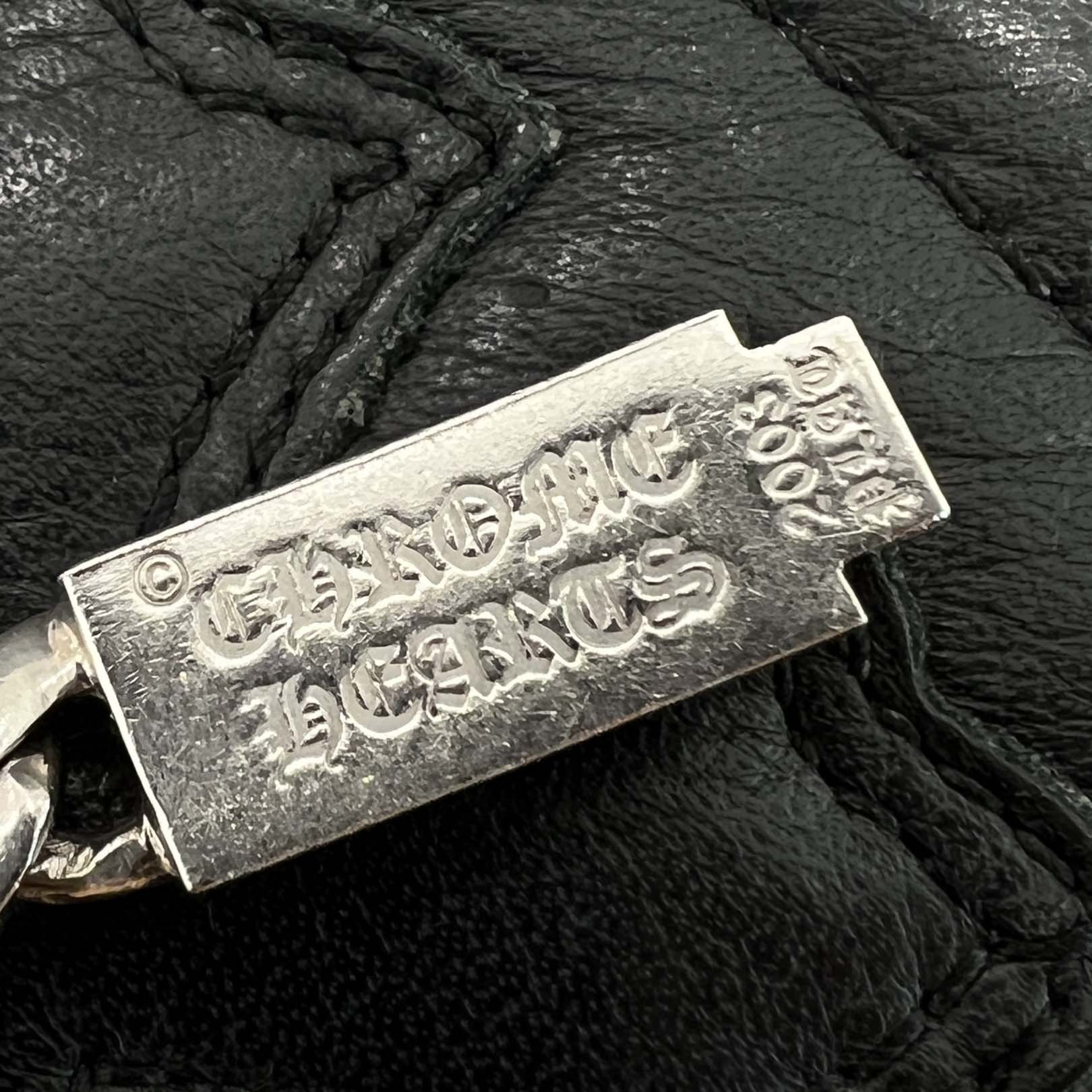 CHROME HEARTS BS Flare MINI ID Platinum Bracelet Pave Diamond クロムハーツ BS フレア ミニ ID プラチナ ブレスレット パヴェダイヤモンド