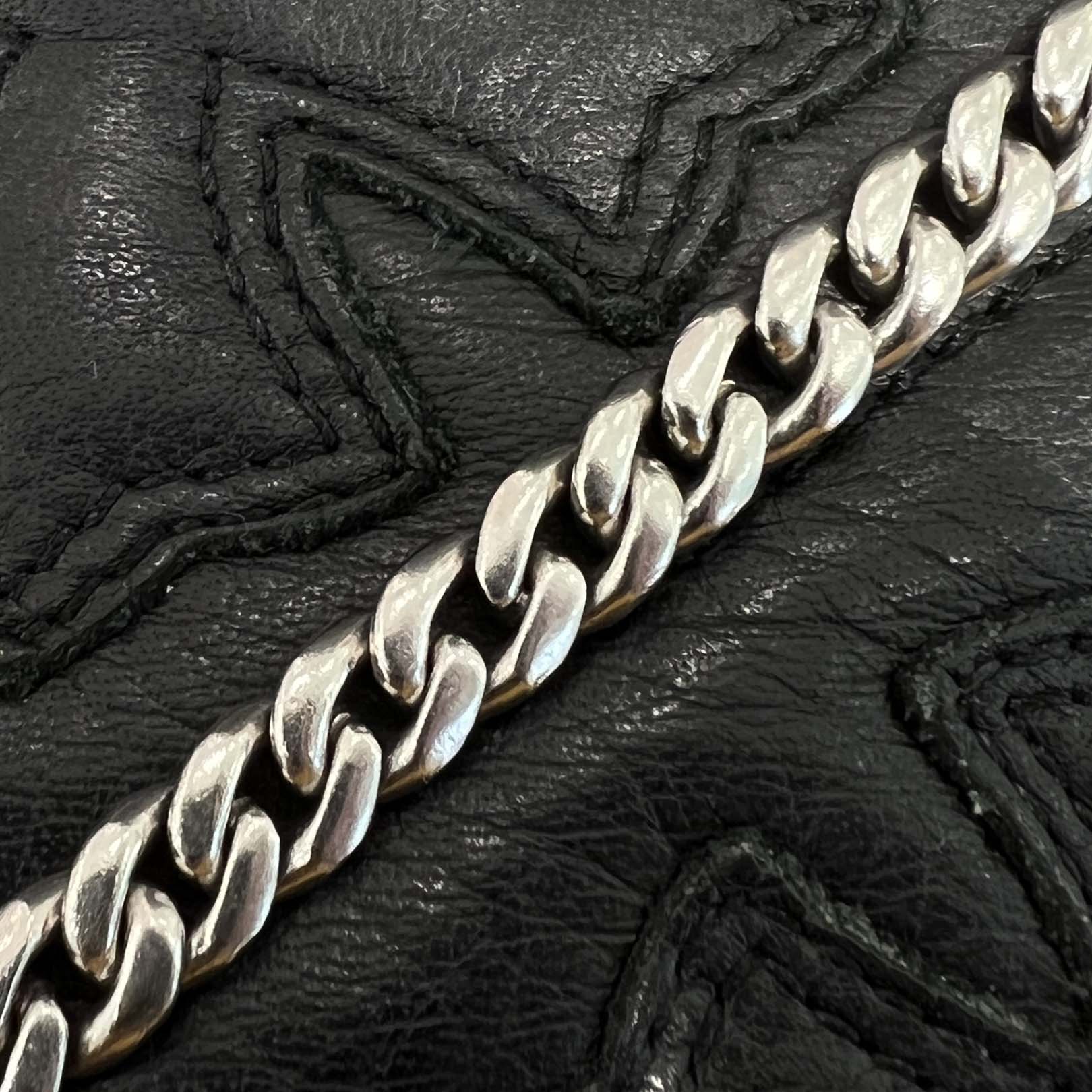 CHROME HEARTS BS Flare MINI ID Platinum Bracelet Pave Diamond クロムハーツ BS フレア ミニ ID プラチナ ブレスレット パヴェダイヤモンド