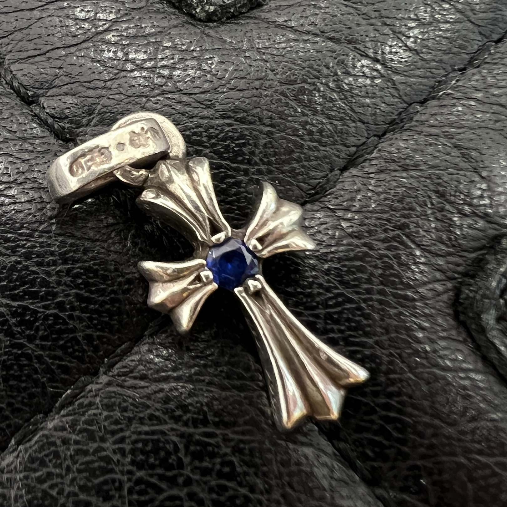 CHROME HEARTS Baby Fat Charm 1 Blue Sapphire クロムハーツ ベビー