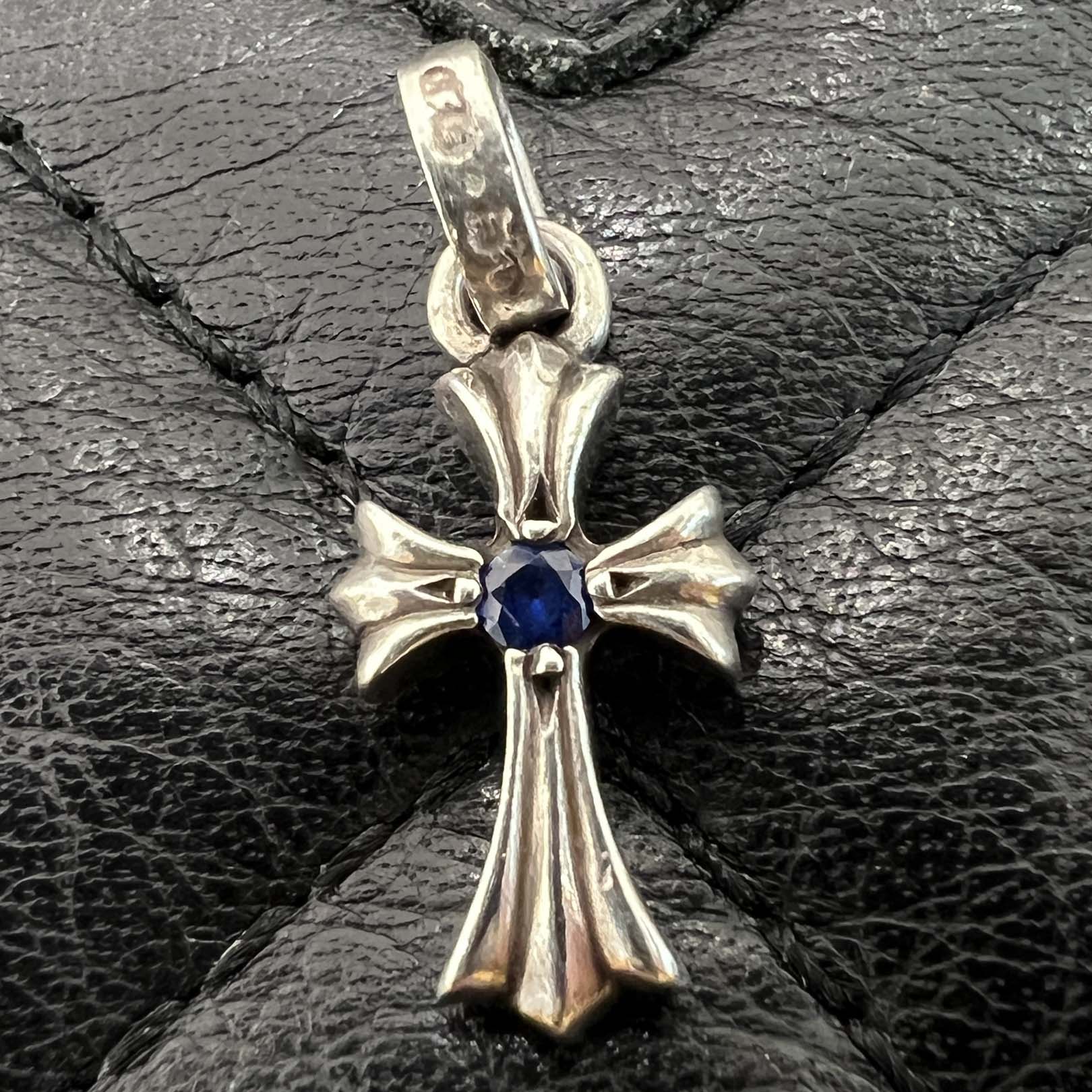 CHROME HEARTS Baby Fat Charm 1 Blue Sapphire クロムハーツ ベビーファット チャーム 1 ブルーサファイア