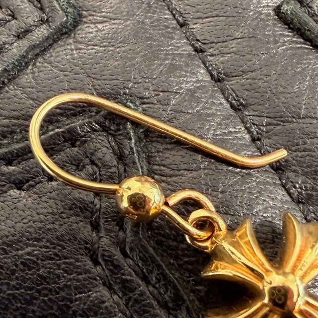 CHROME HEARTS 22K 3 CH Plus Drop Earrings クロムハーツ 22K 3CHプラス ドロップイヤリング ピアス