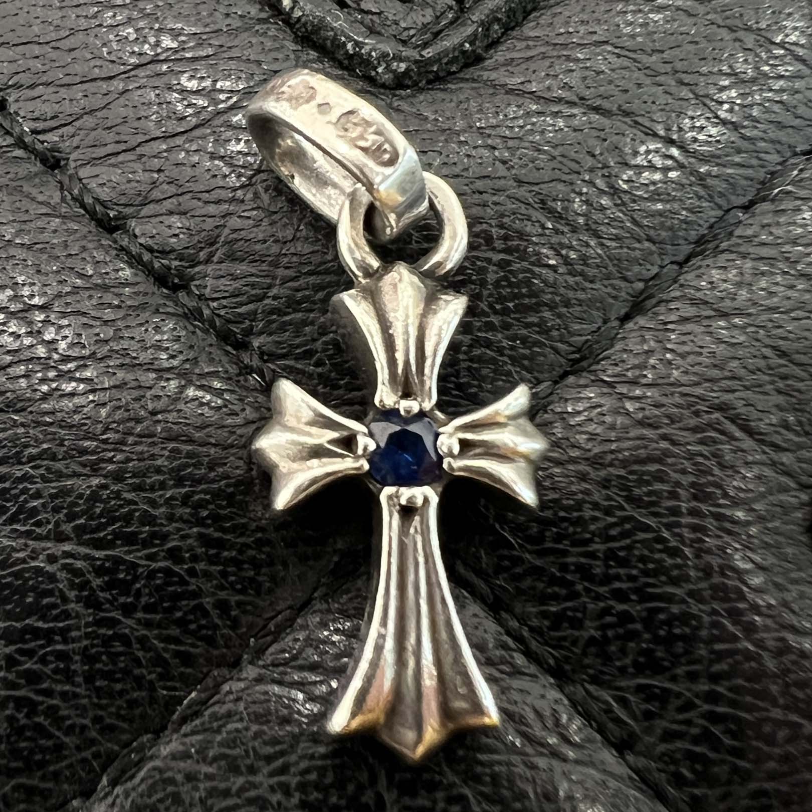 CHROME HEARTS Baby Fat Charm 1 Blue Sapphire クロムハーツ ベビーファット チャーム 1 ブルーサファイア