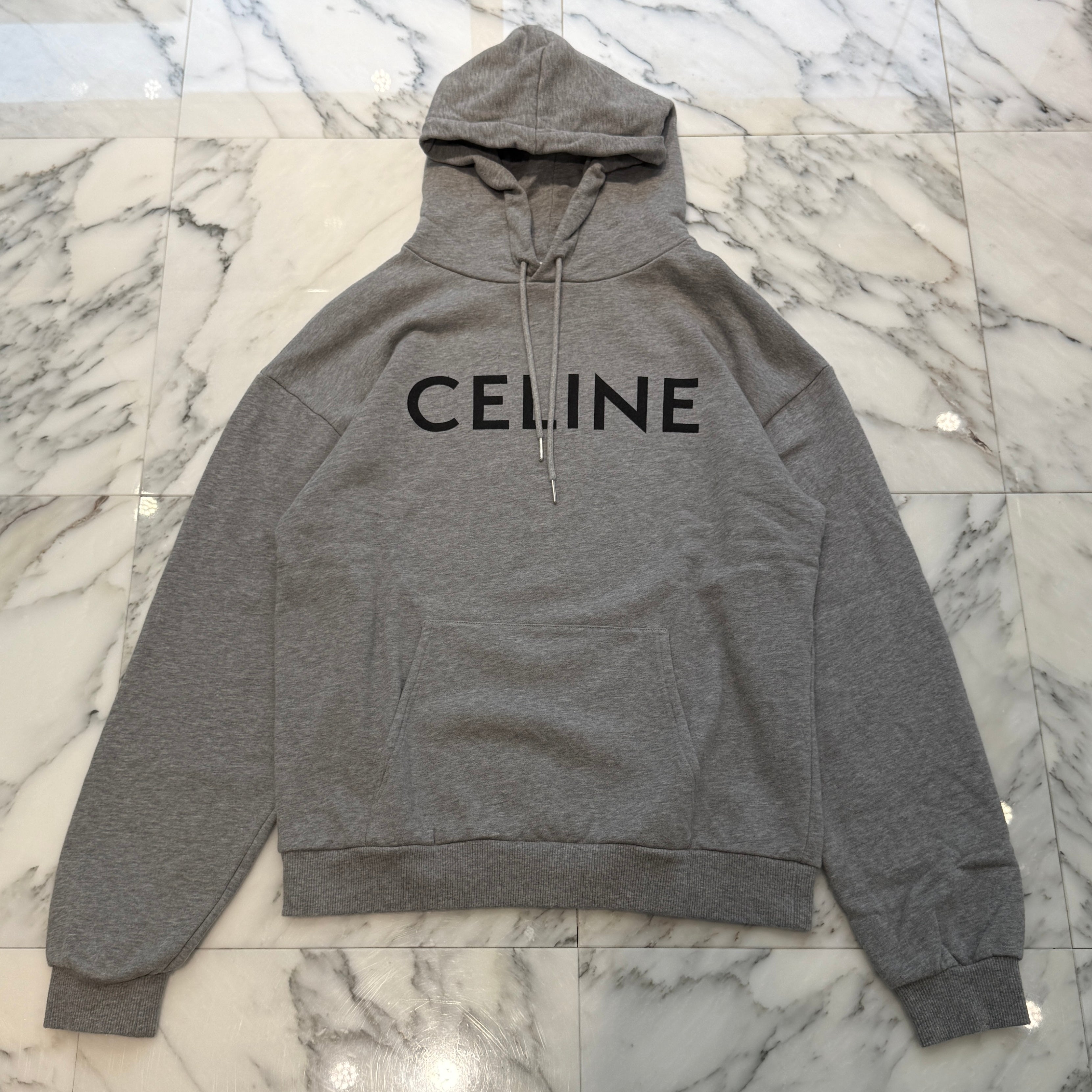 CELINE 2021SS Cotton Fleece Loose Hoodie 2Y321670Q Size M セリーヌ コットンフリース ルーズフーディ サイズM