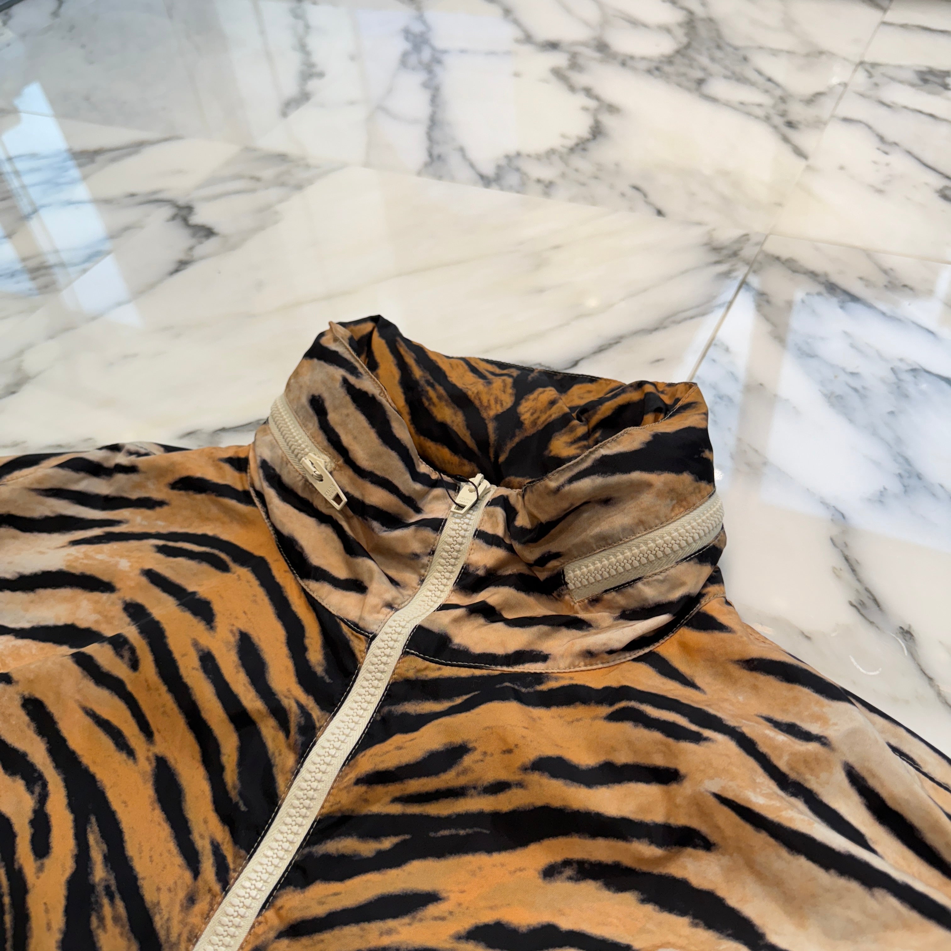 CELINE Leopard Half Zip Nylon Jacket 2W350617M Size 50 セリーヌ レオパード柄 ハーフジップ ナイロンジャケット サイズ50