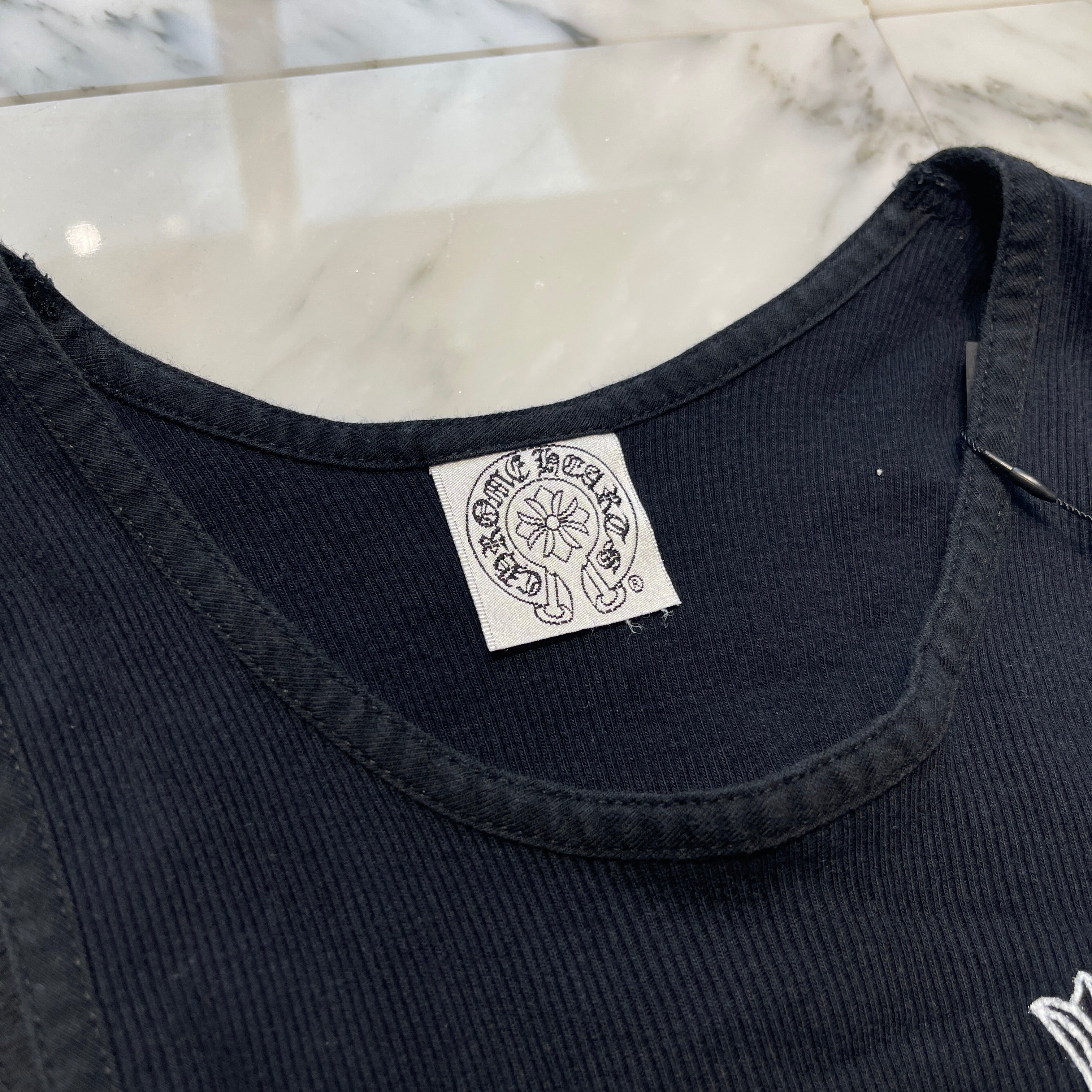 CHROME HEARTS CH Cross Side Vertical Logo Fuck You Tank Top Size M クロムハーツ CHクロス サイド ヴァーティカルロゴ ファックユー タンクトップ サイズM