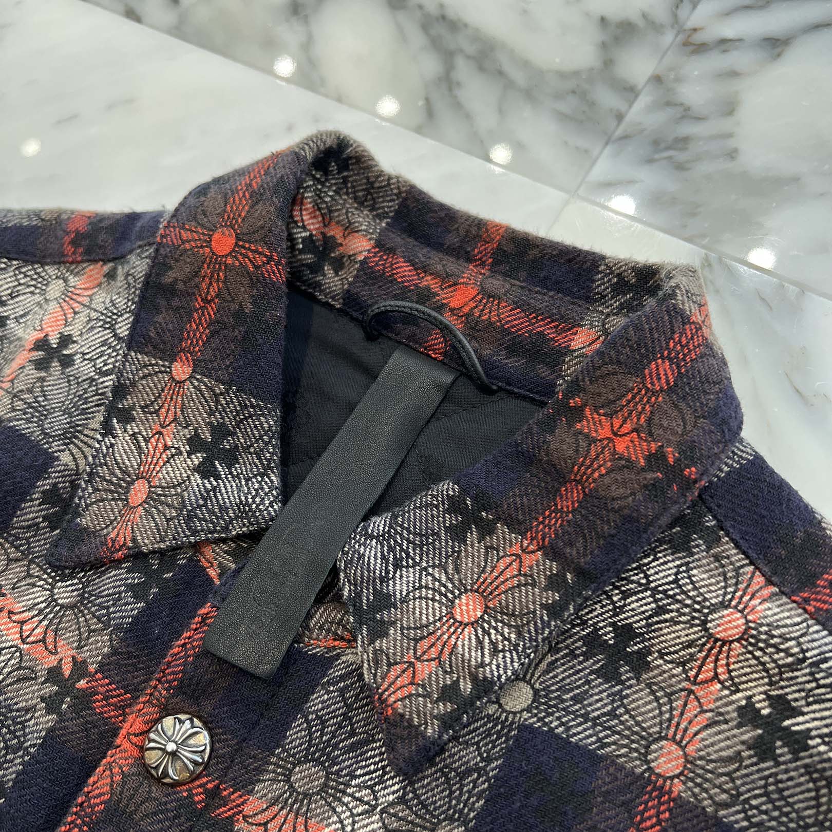 CHROME HEARTS Y NOT WORK DOG Loose Ends Check Shirt Jacket Size L クロムハーツ ワイノット ワークドッグ ルーズエンド チェックシャツジャケット サイズL