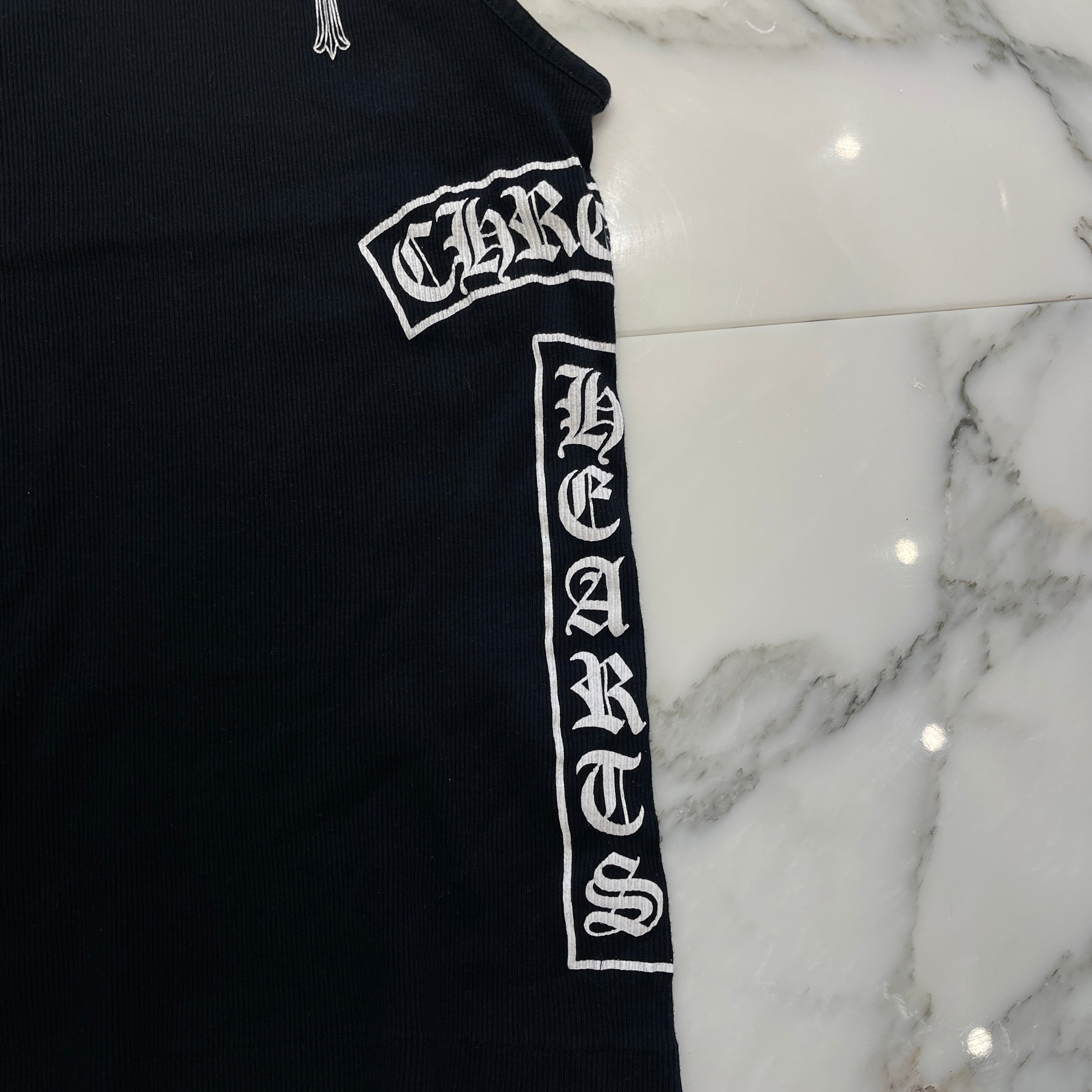 CHROME HEARTS CH Cross Side Vertical Logo Fuck You Tank Top Size M クロムハーツ CHクロス サイド ヴァーティカルロゴ ファックユー タンクトップ サイズM