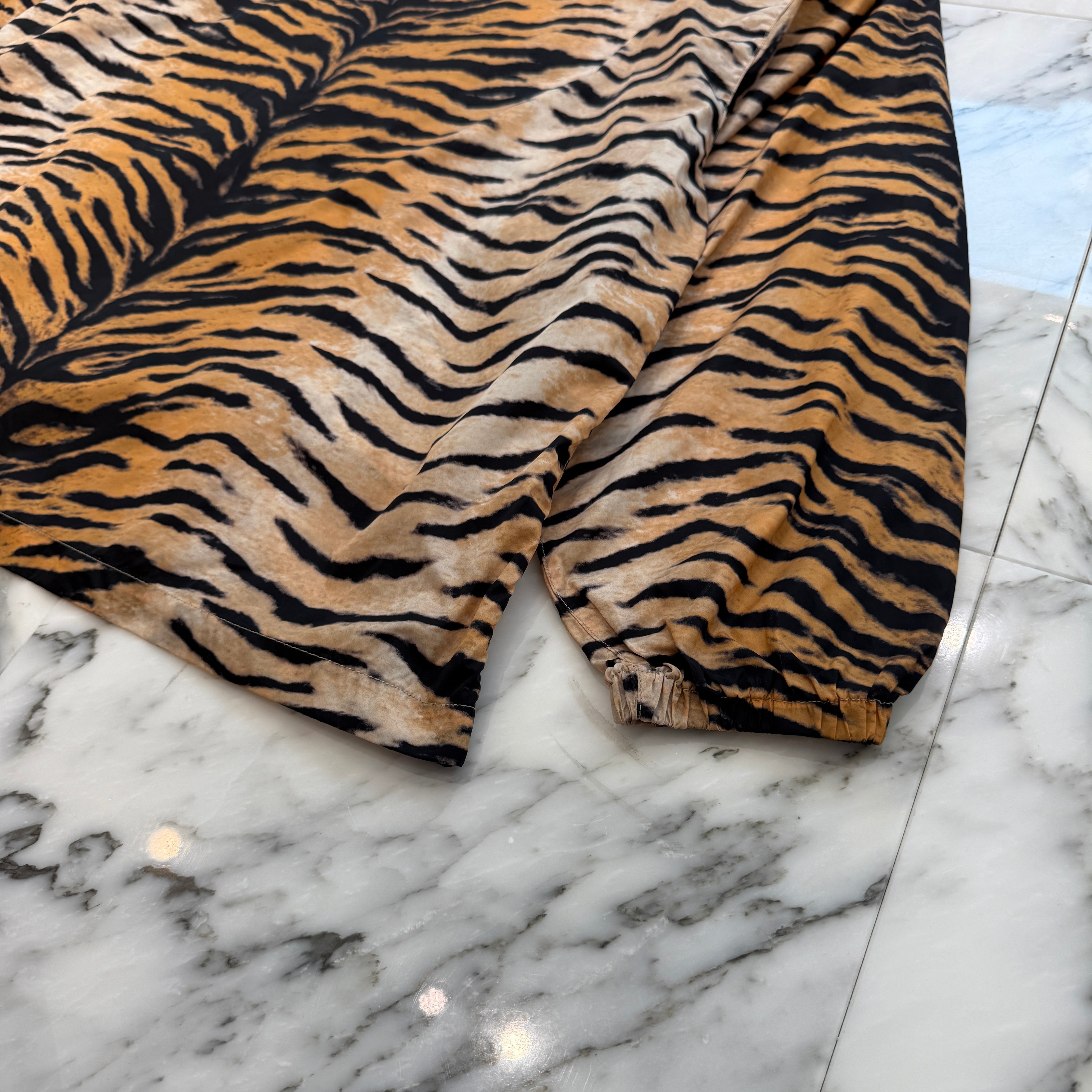 CELINE Leopard Half Zip Nylon Jacket 2W350617M Size 50 セリーヌ レオパード柄 ハーフジップ ナイロンジャケット サイズ50