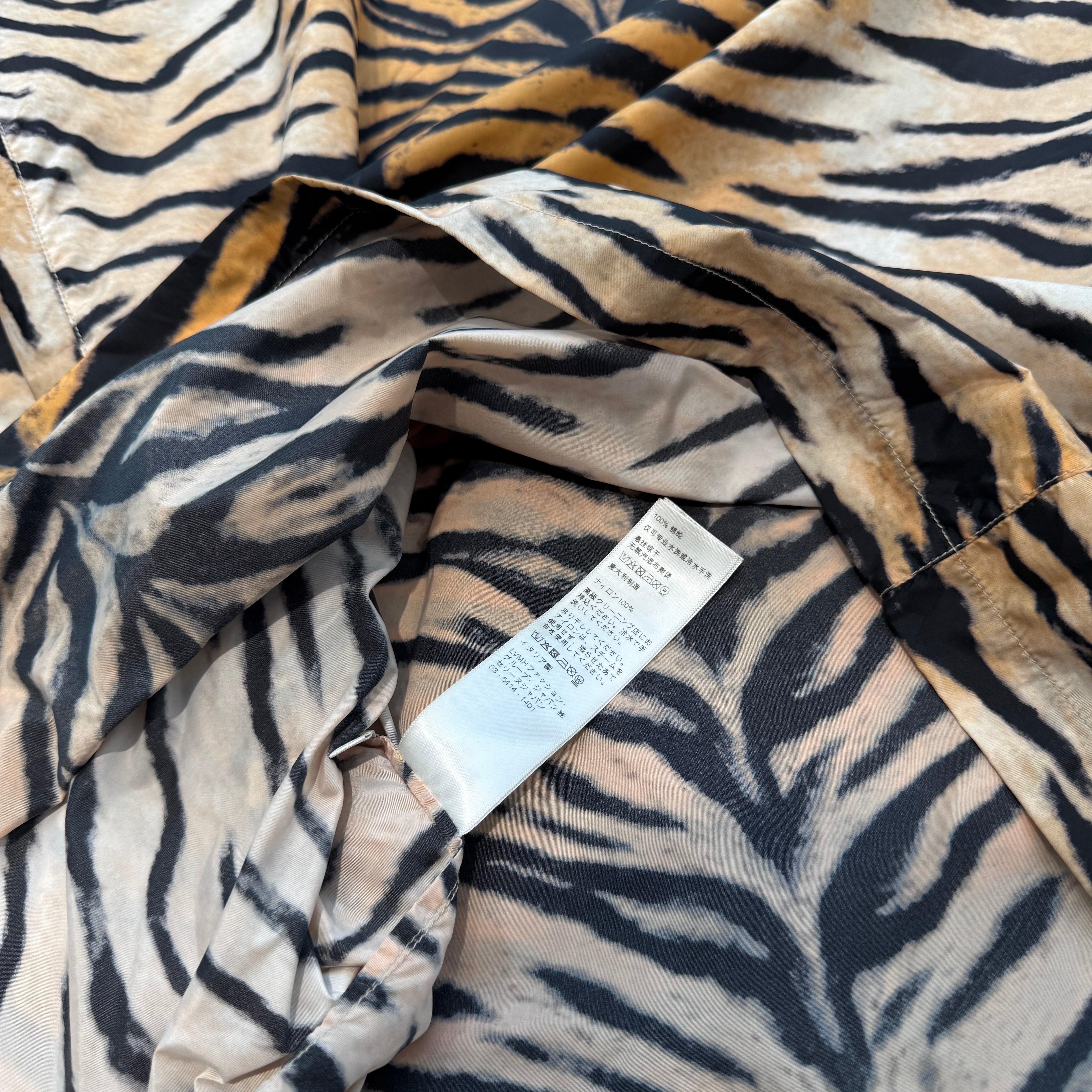 CELINE Leopard Half Zip Nylon Jacket 2W350617M Size 50 セリーヌ レオパード柄 ハーフジップ ナイロンジャケット サイズ50