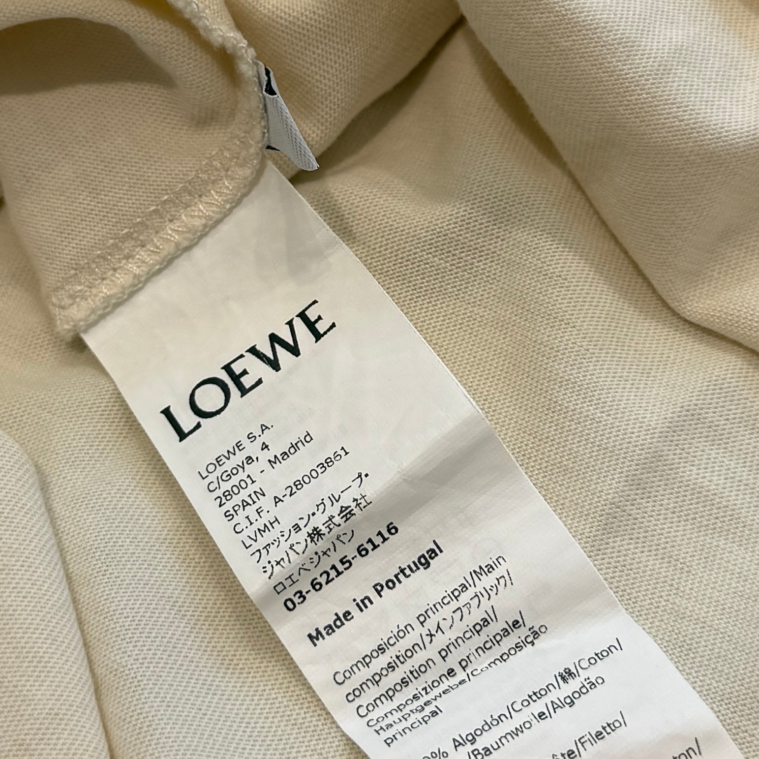 LOEWE 2022SS Cactus Logo Embroidery Tee S616Y22J02 Size XS