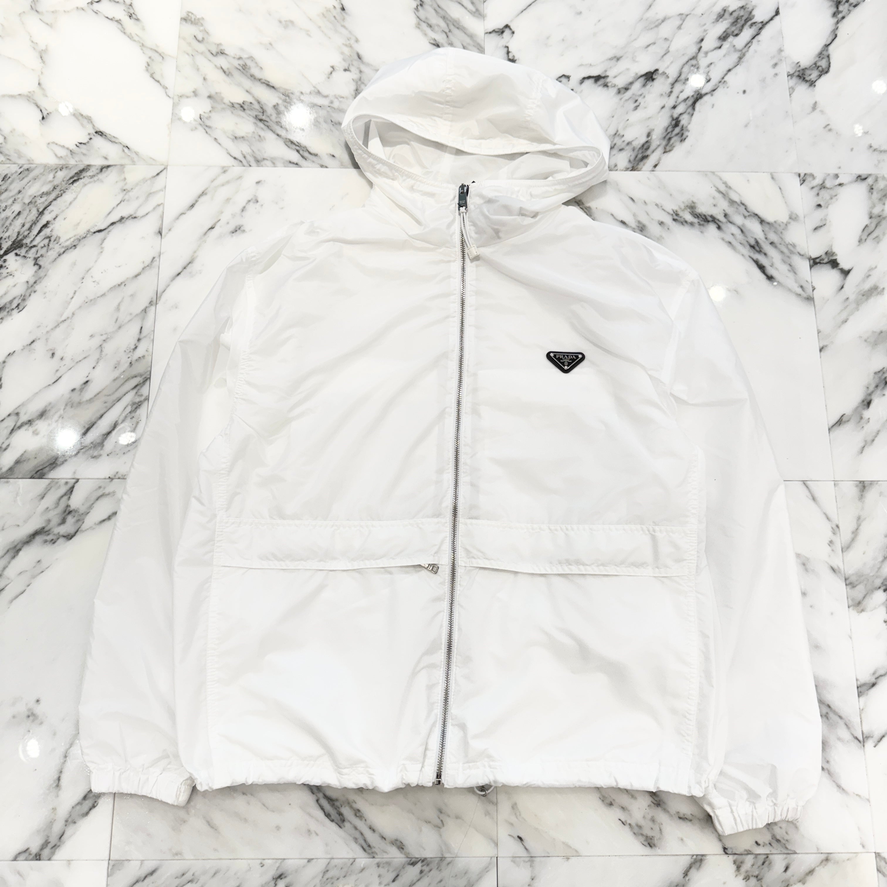 PRADA 2024SS Re-Nylon Hooded Wind Breaker SGC533 S000 1WQ9 Size L プラダ リナイロン フーデッド ウィンドブレーカー サイズL